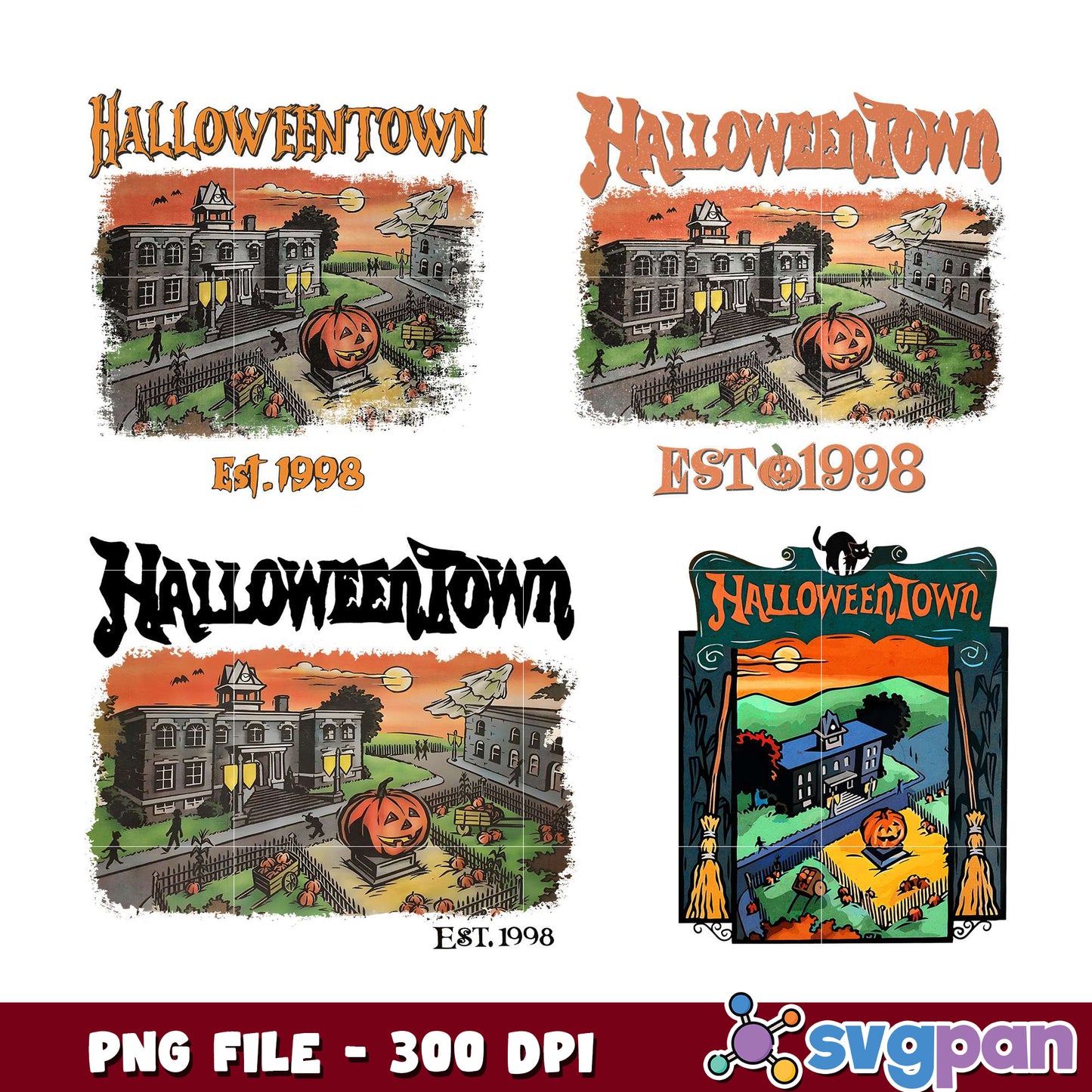 Halloweentown PNG Bundle - 300 DPI