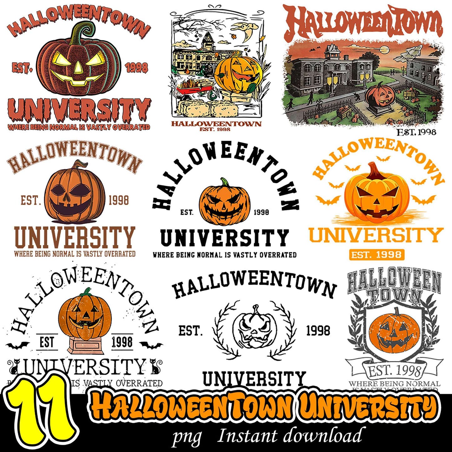 Halloweentown University PNG Bundle