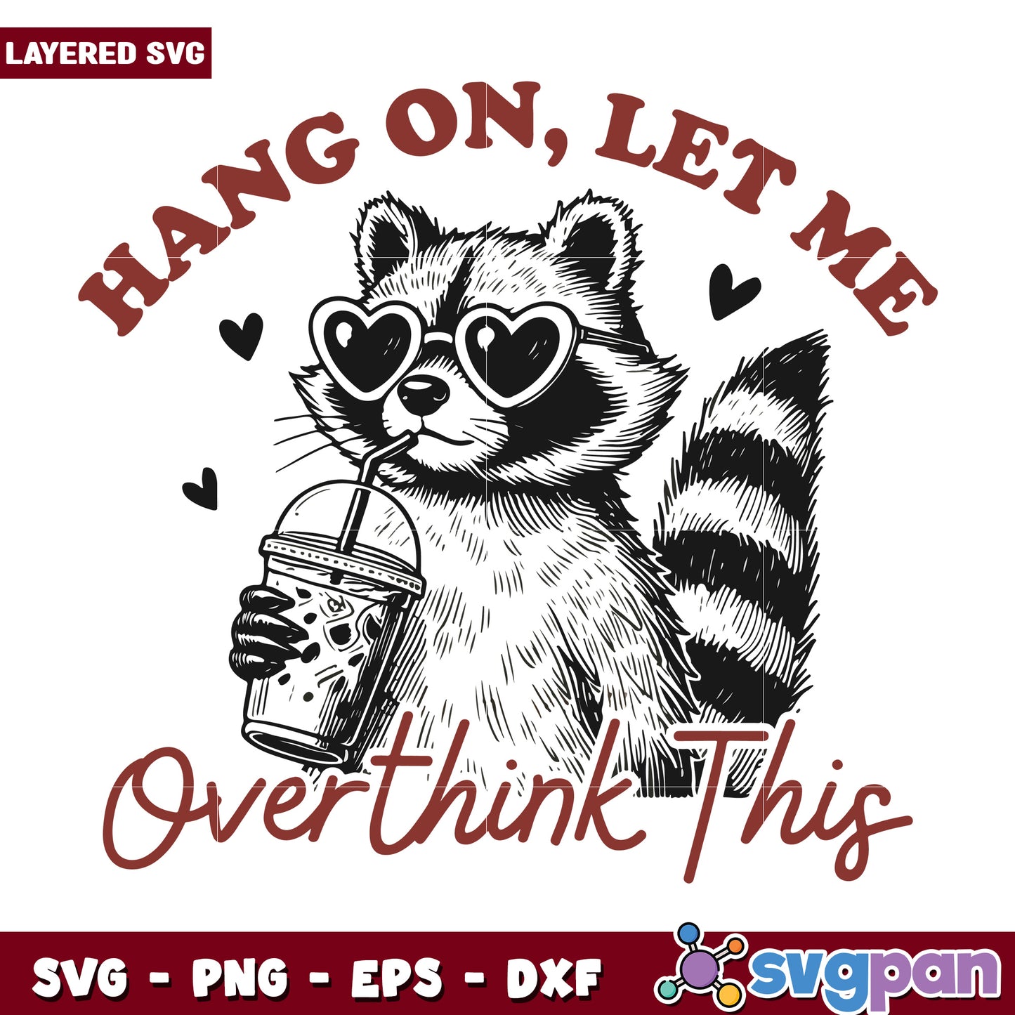 Hang on let me overthink this svg, funny anxiety quote svg, quirky overthinking svg