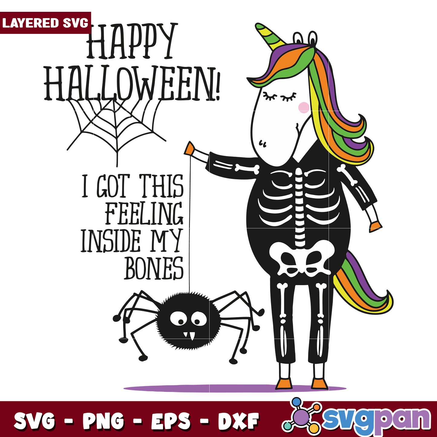 Happy Halloween Unicorn svg, halloween time svg, trick or treat svg