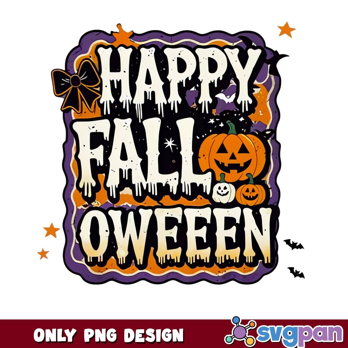 Happy Falloween PNG, Halloween Pumpkin PNG, Fall Halloween PNG