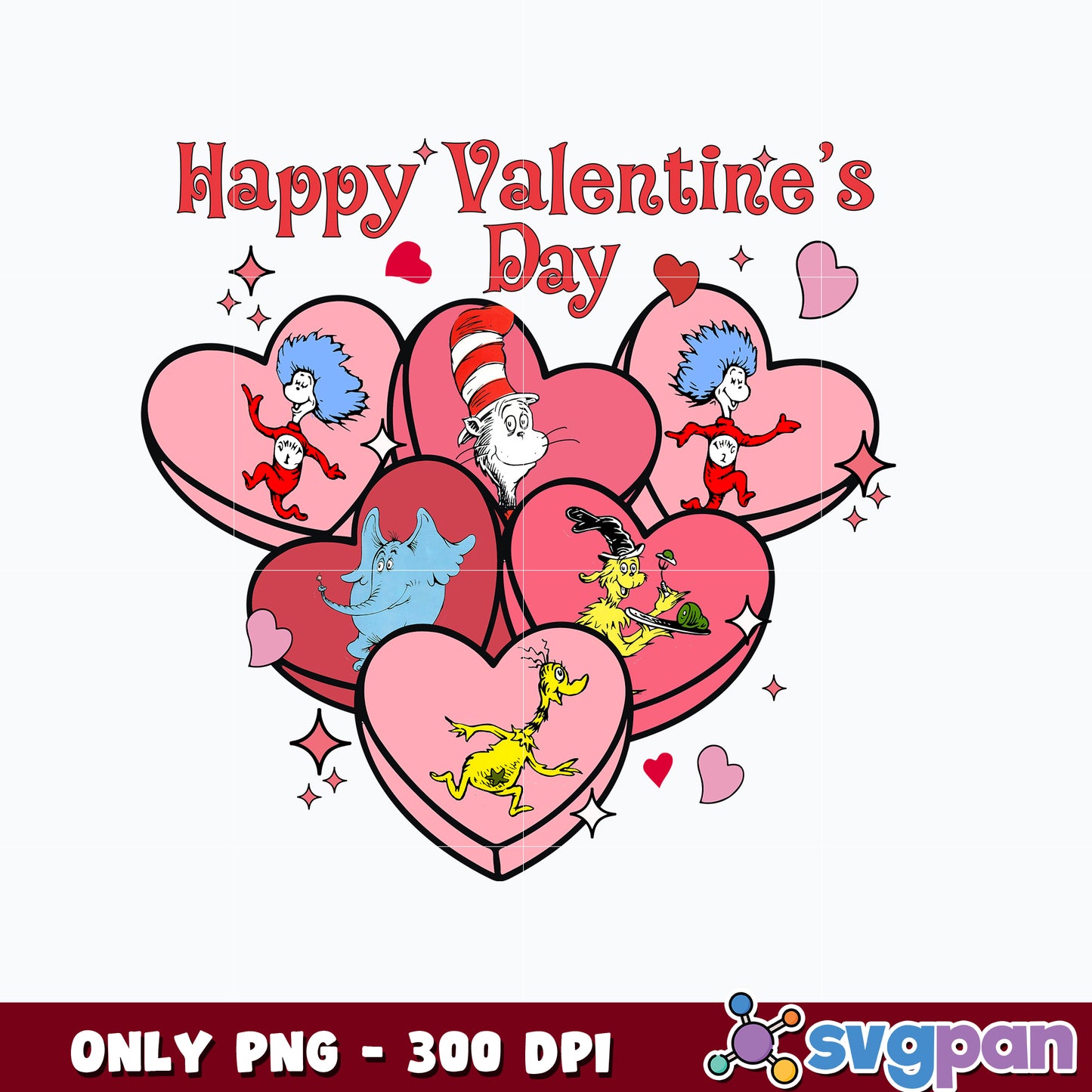 Happy Valentine's Day Svg, Dr Seuss png