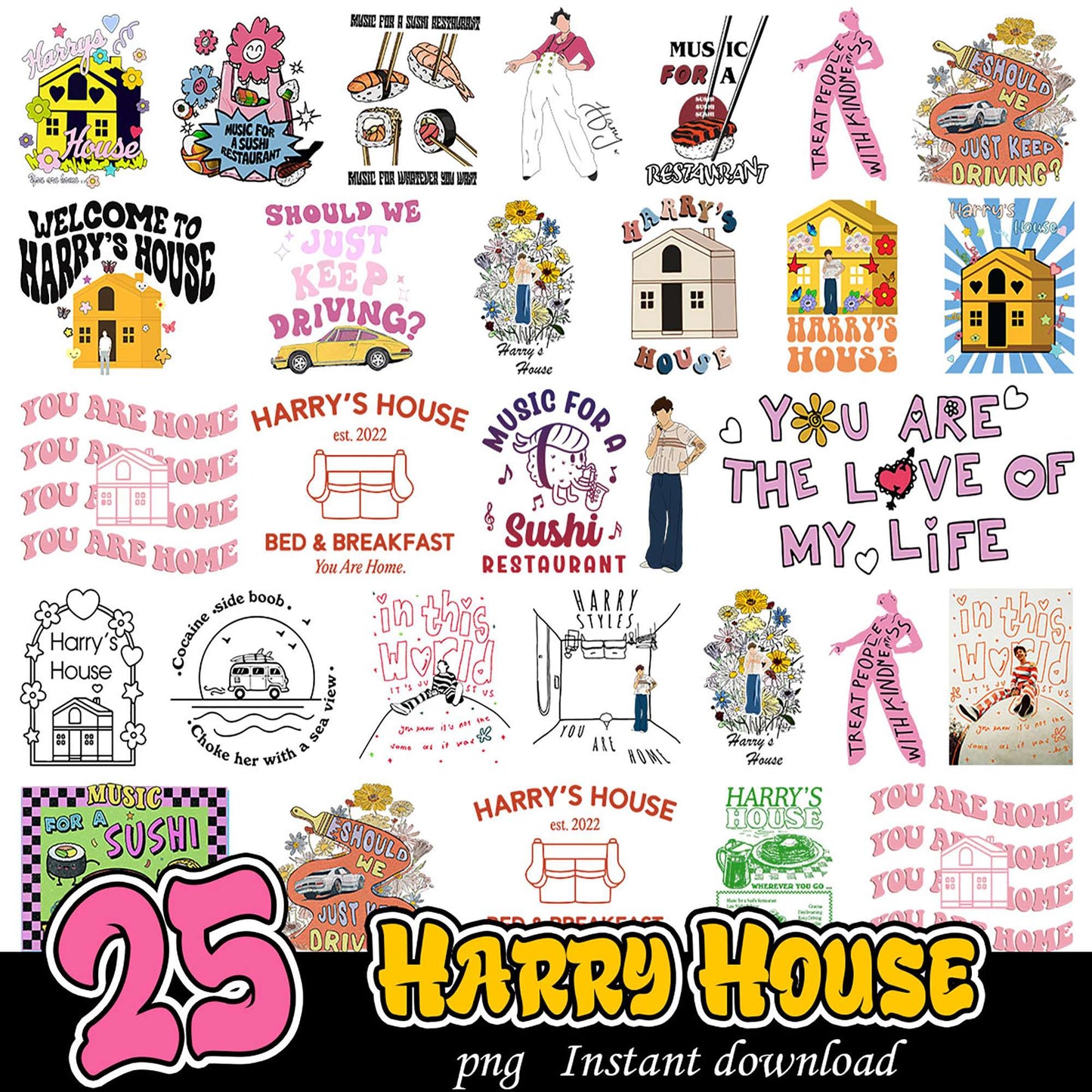 Harry House PNG Bundle 25 Designs