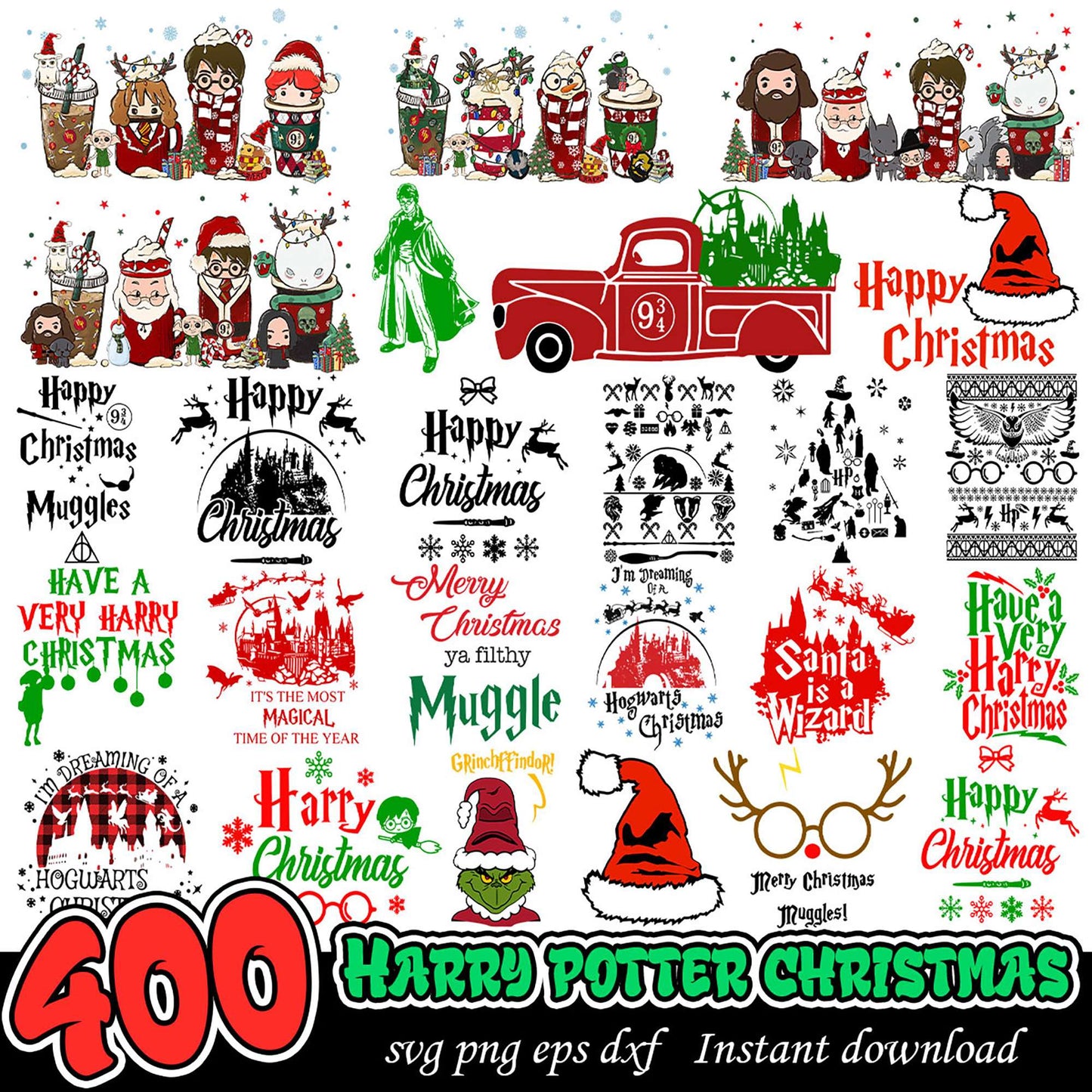 Harry Potter Christmas SVG Bundle