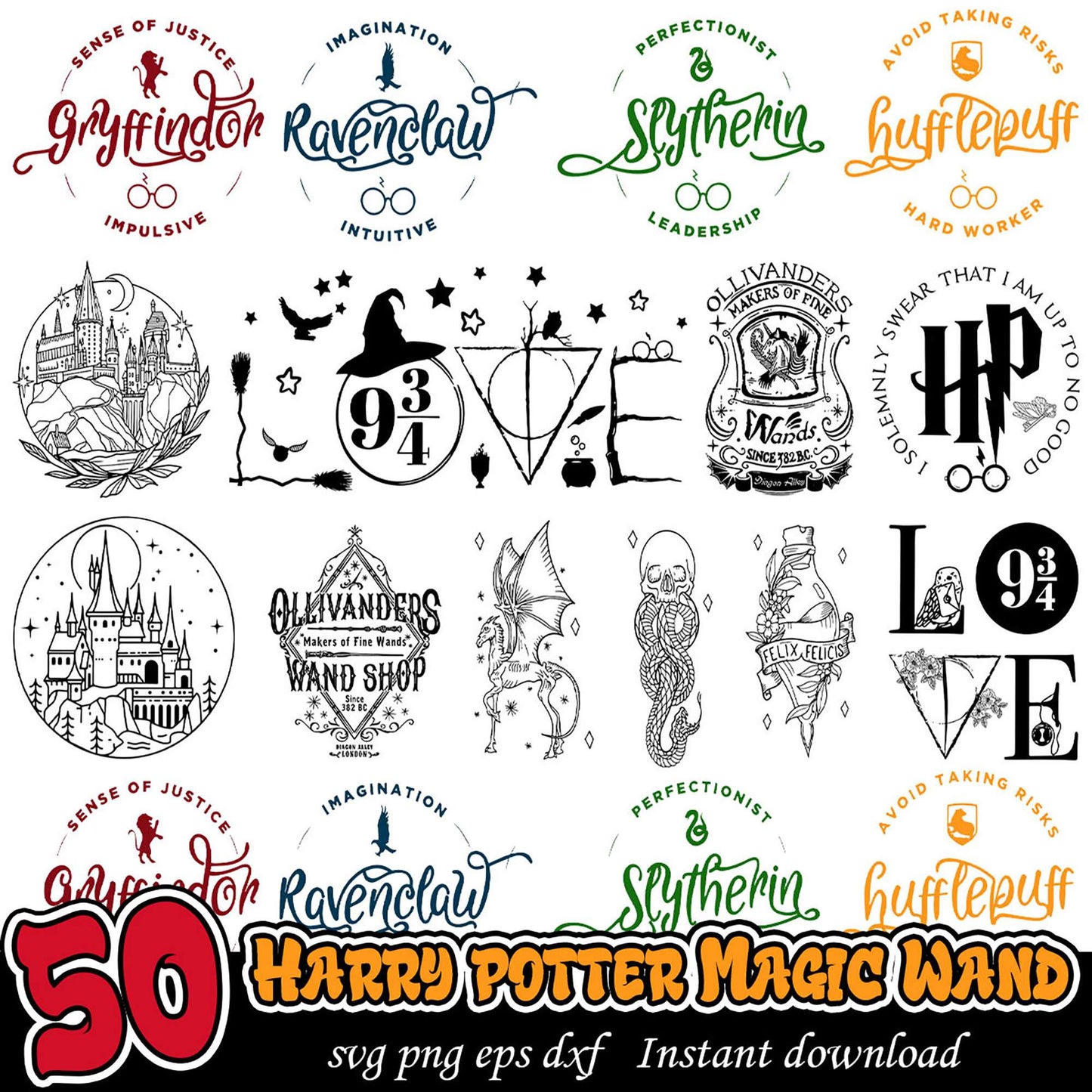 Harry Potter Magic Wand SVG Bundle