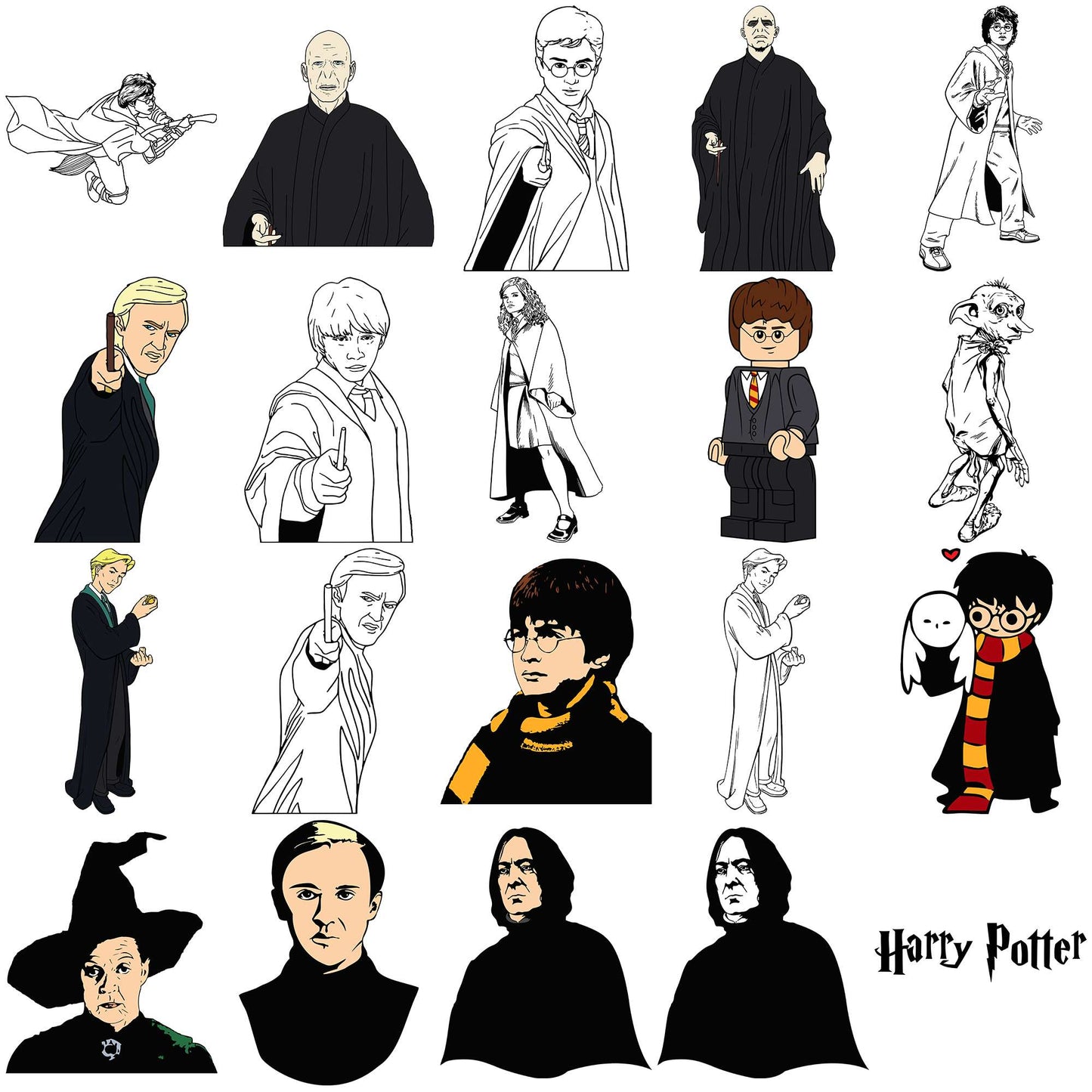 Harry potter animated svg bundle, harry potter movies svg, harry potter svg