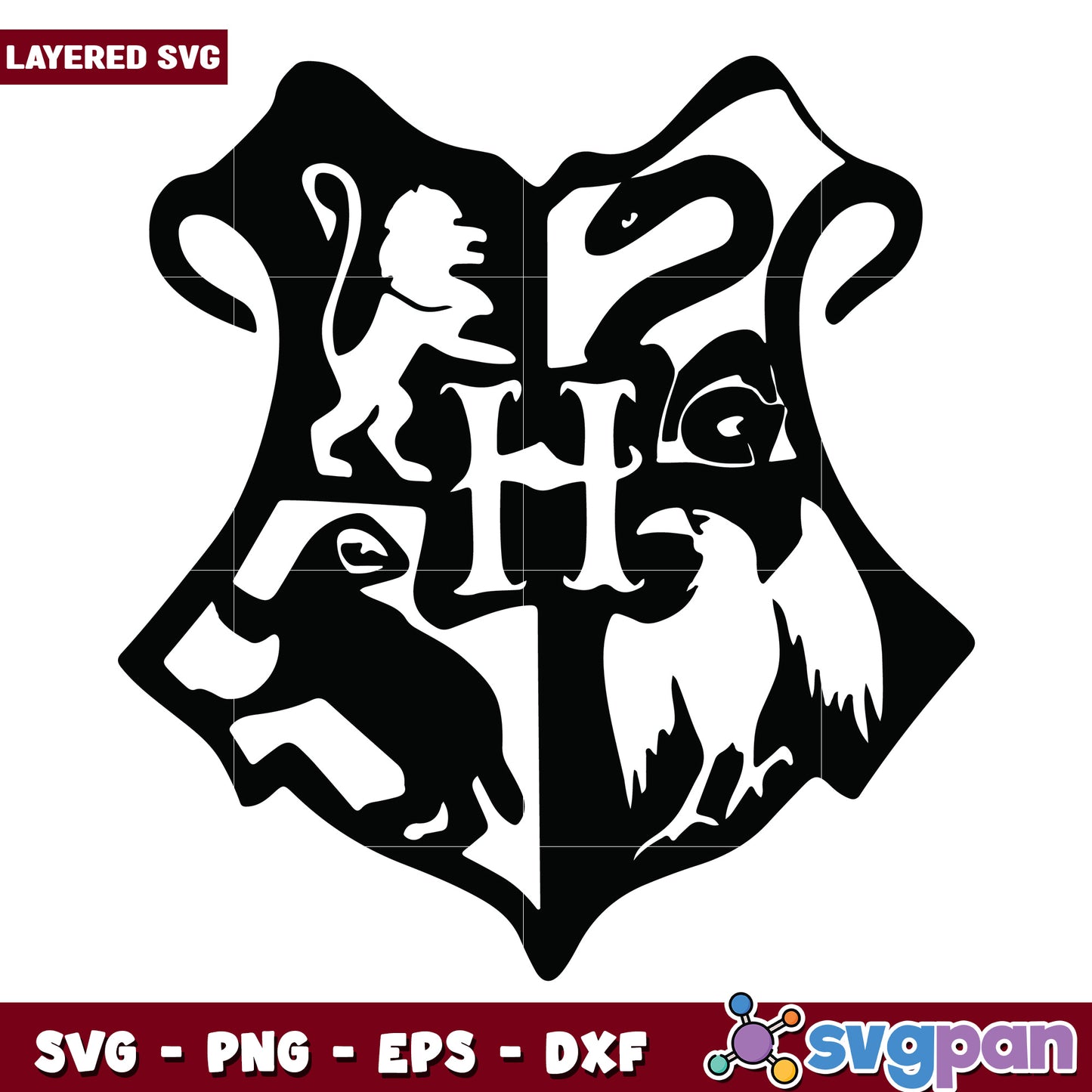 Harry potter clans svg, hogwarts houses svg, gryffindor slytherin hufflepuff ravenclaw svg