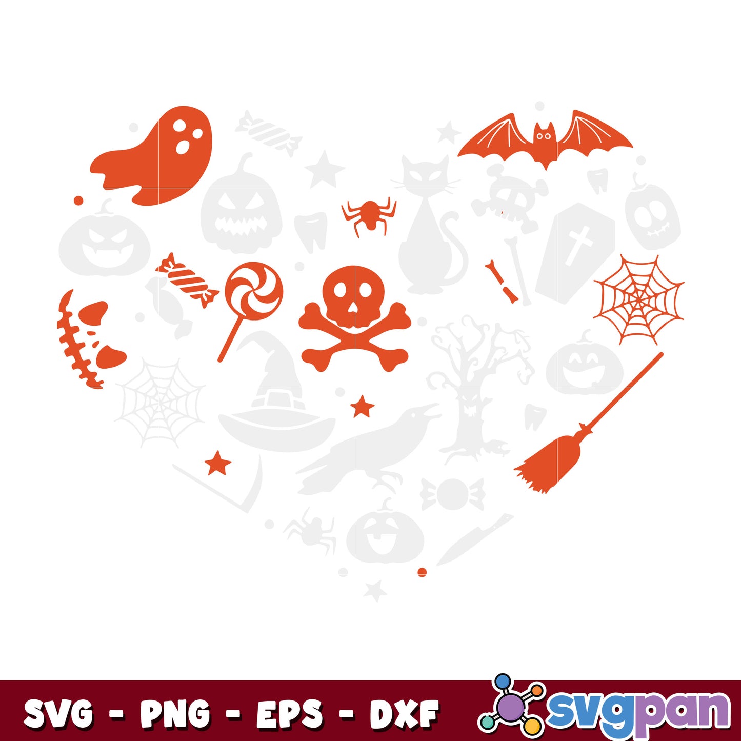 Heart Halloween Horror svg