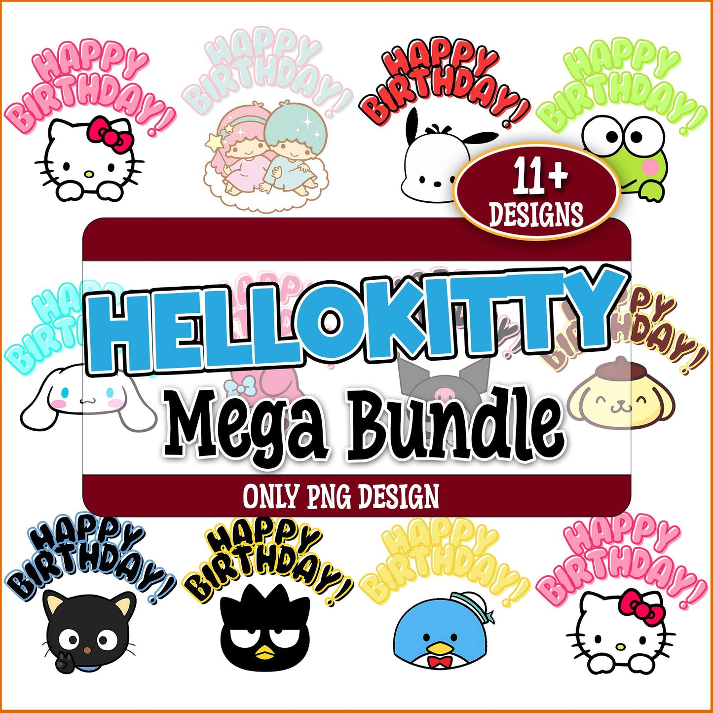 Hellokitty birthday png bundle