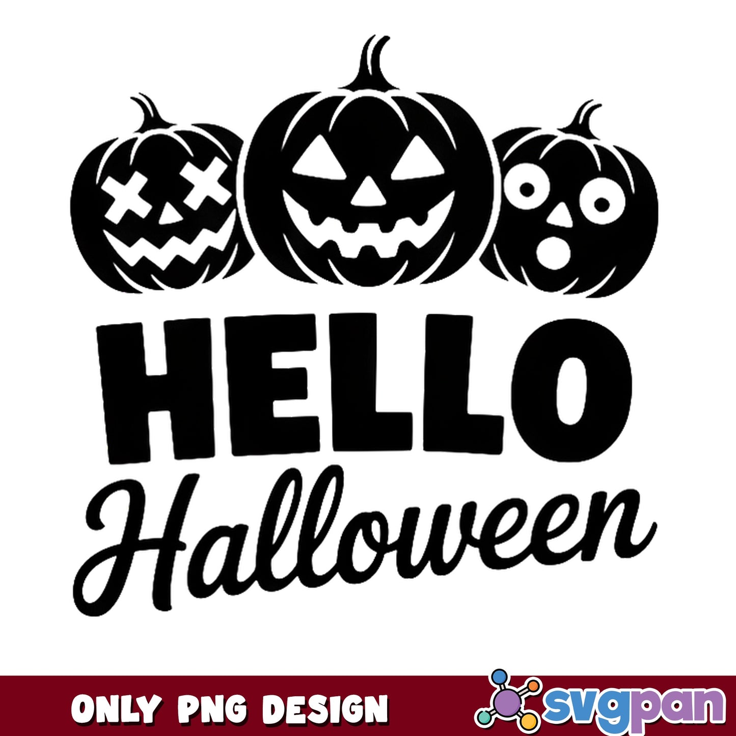 Hello Halloween PNG, Jack O Lantern Halloween PNG, Pumpkin PNG