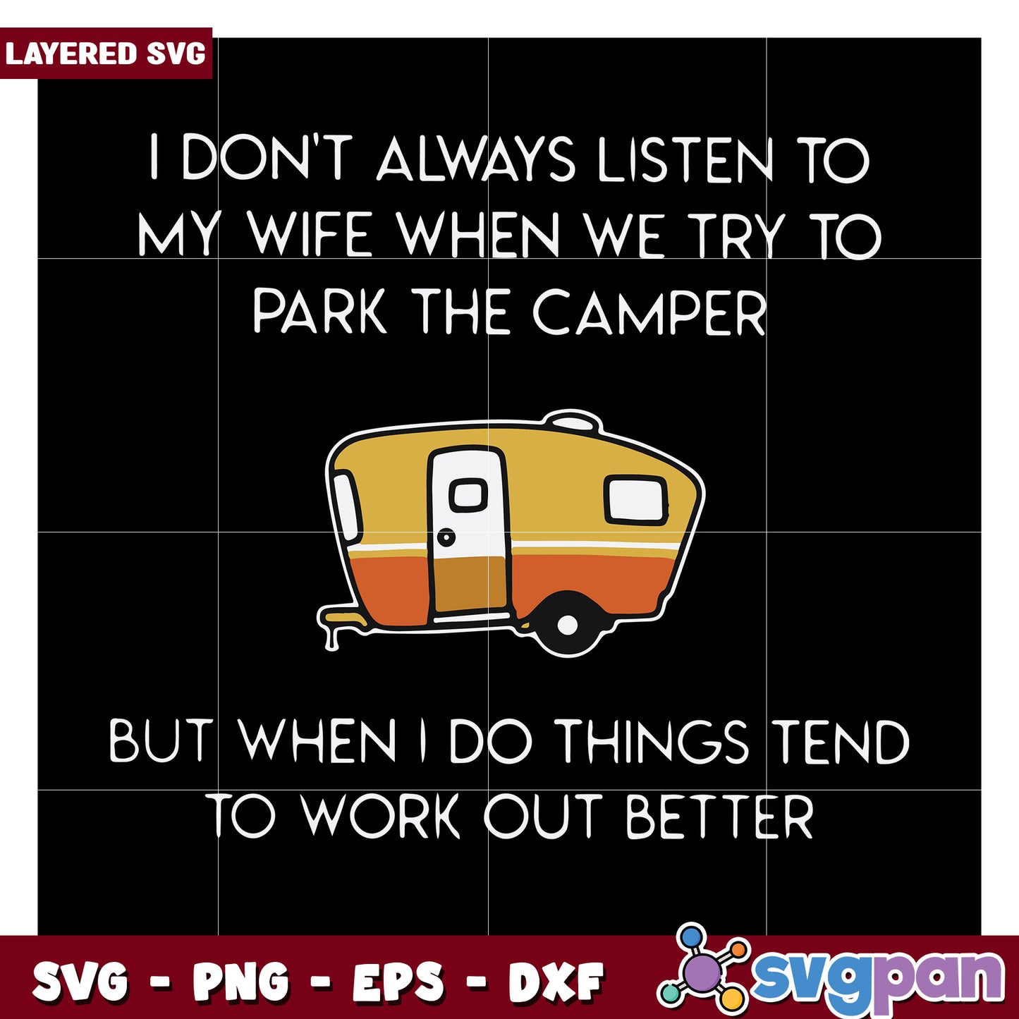 Hilarious Camper Parking SVG Design, Perfect for Fun Camping Decor