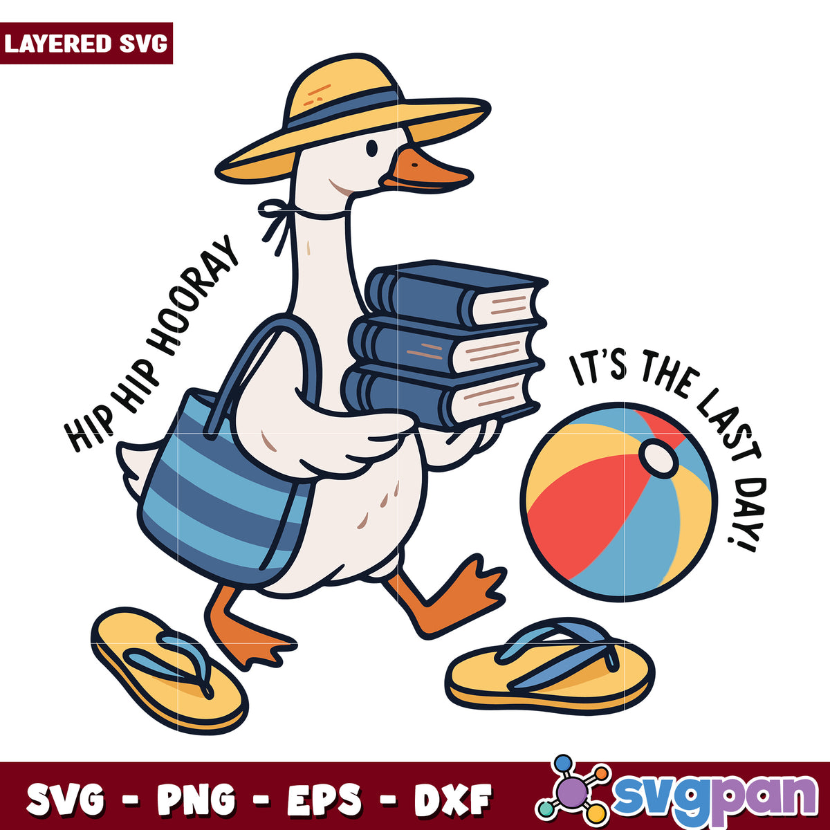 Hip hip hooray goose svg, funny quotes svg, animal memes svg
