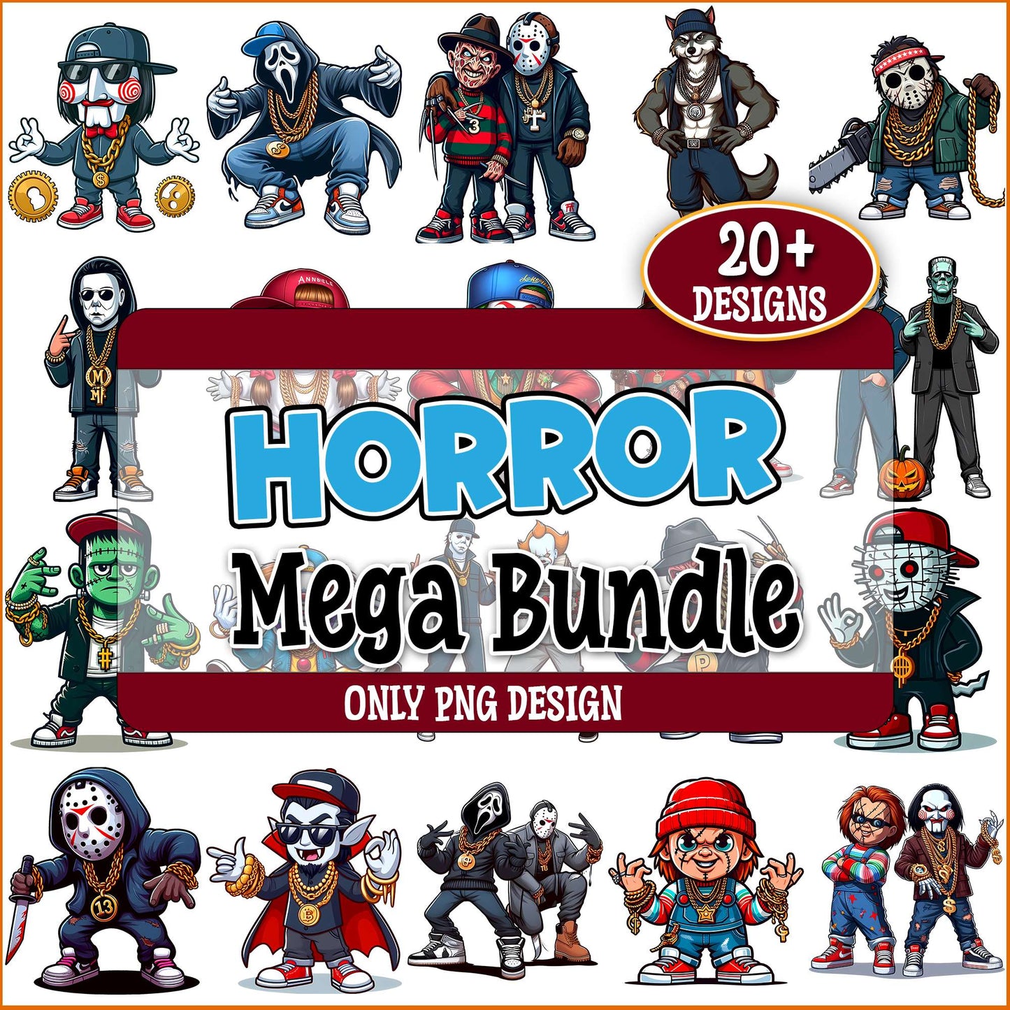 Hiphop never die halloween png bundle