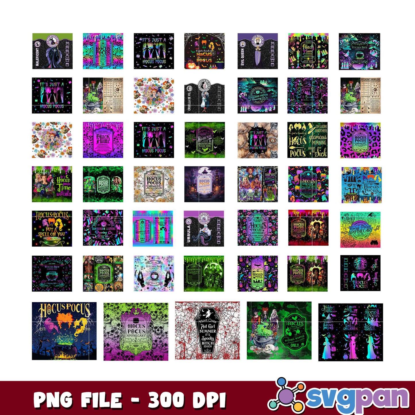 Hocus Pocus PNG Bundle 300 DPI