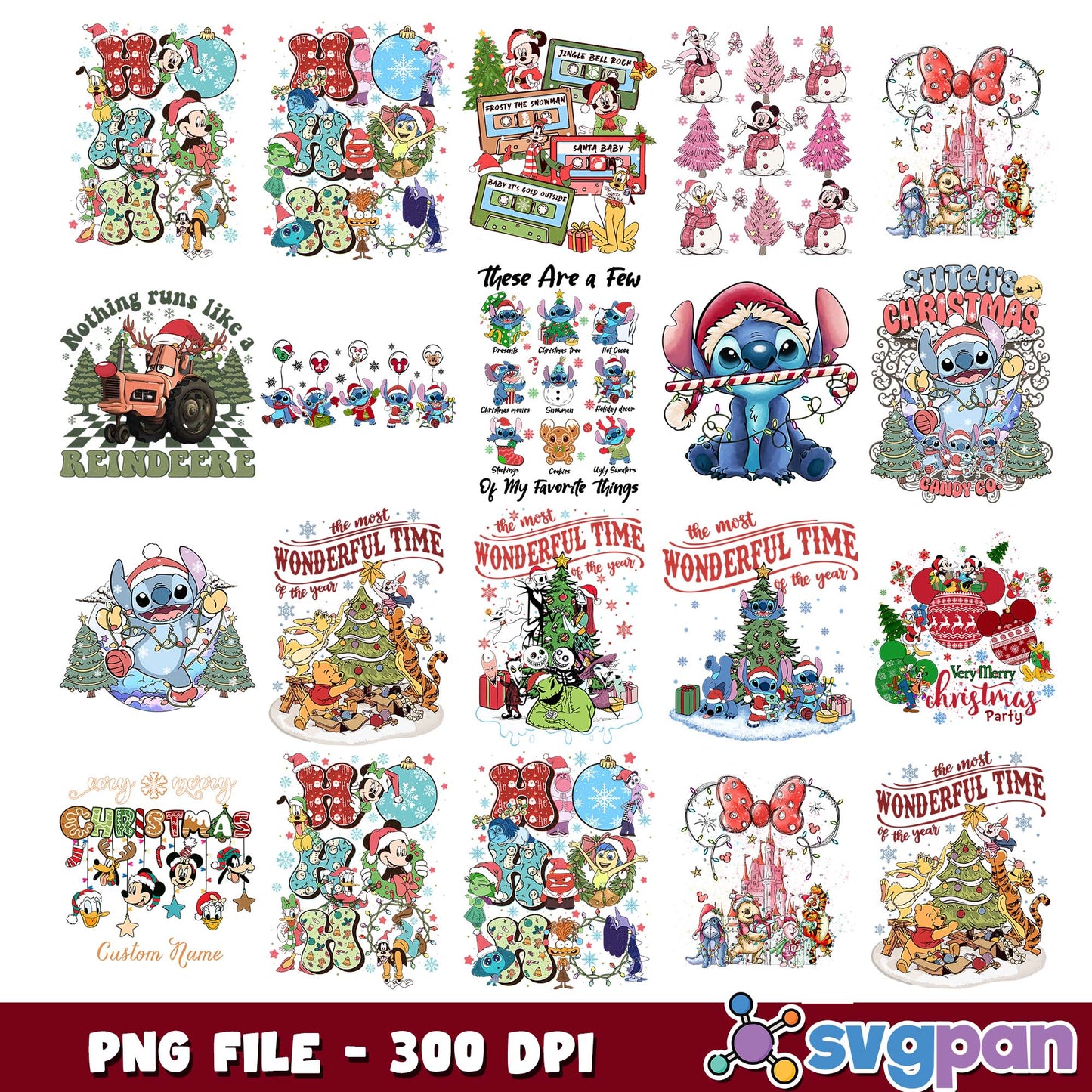 Ho ho ho christmas png bundle
