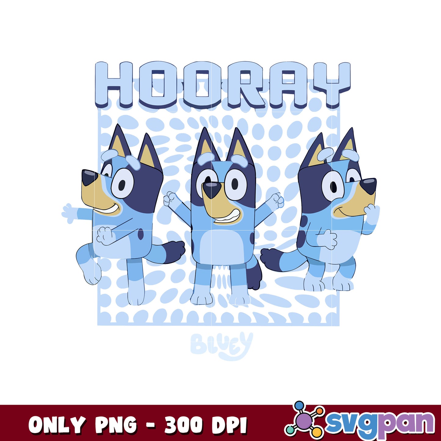 Hooray bluey dog cartoon design png, bluey characters png