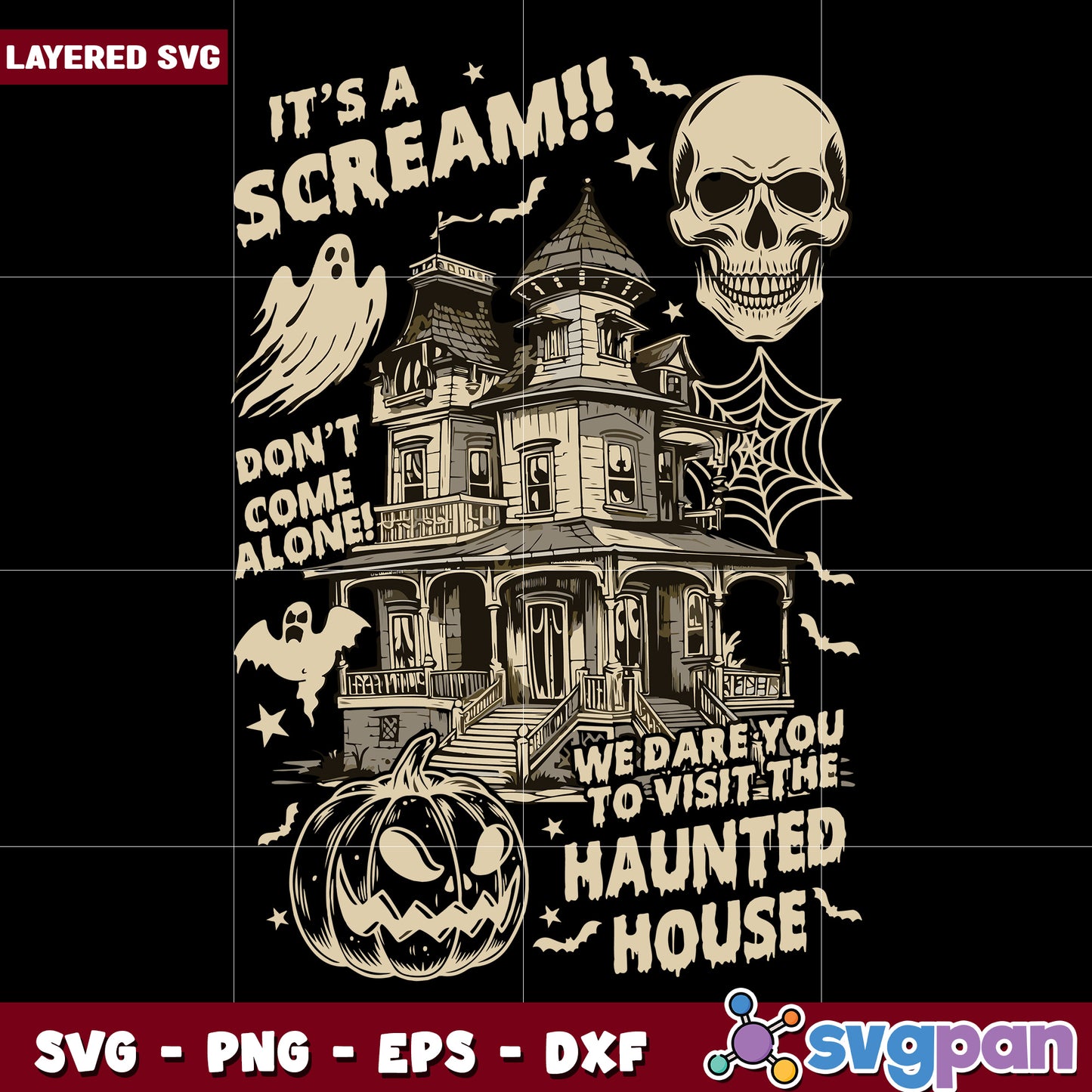 Horro house halloween svg, costumes for halloween svg, halloween drawings svg