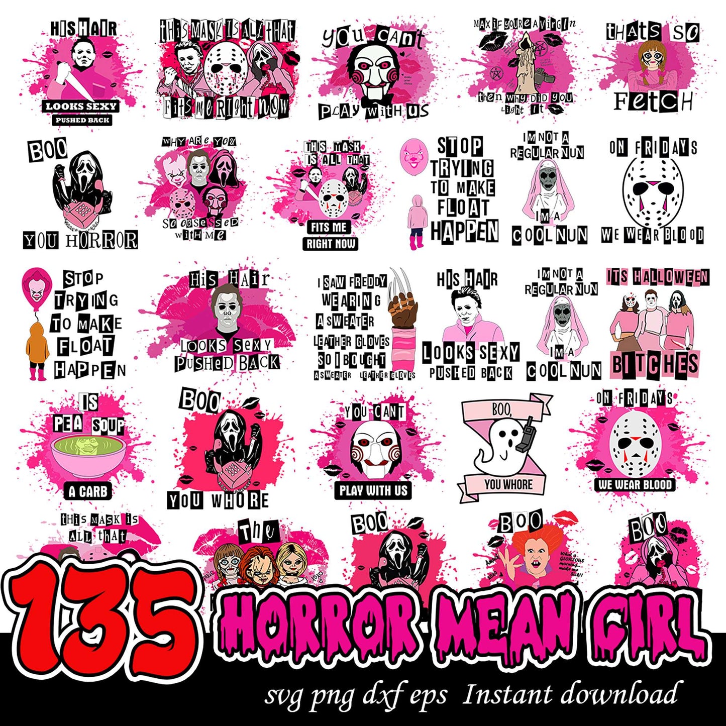 Horror Mean Girl SVG Bundle for Fun Craft Projects