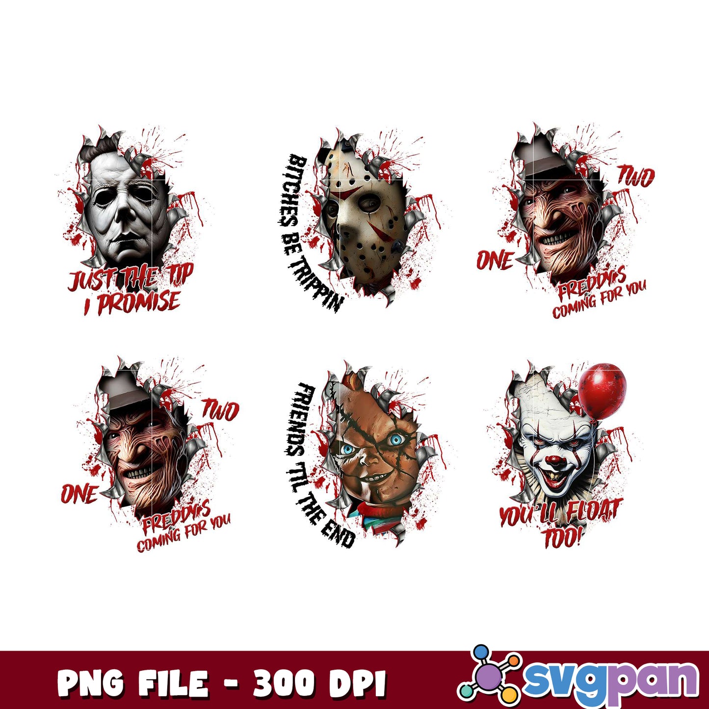 Horror Movie PNG Bundle - 300 DPI