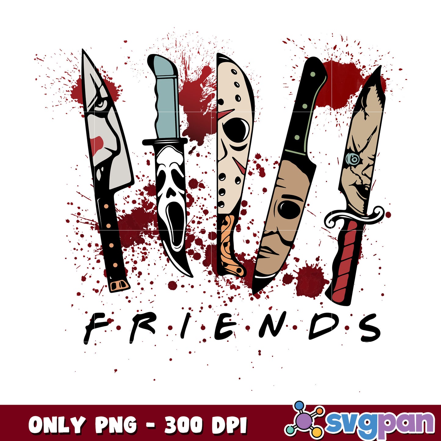 Horror knifes friends png, horror movies png, horror png
