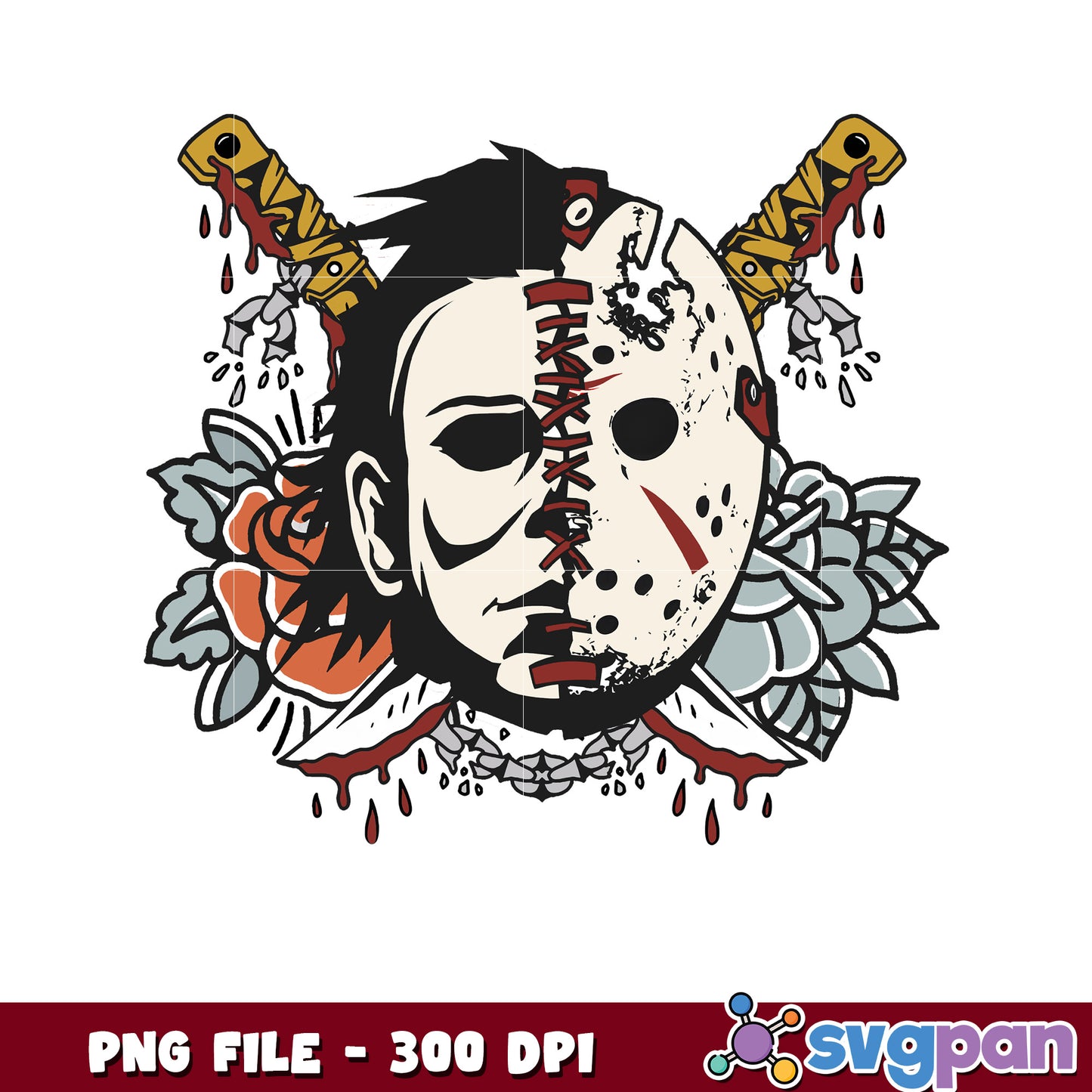Horror movie characters png, halloween png, halloween holiday png