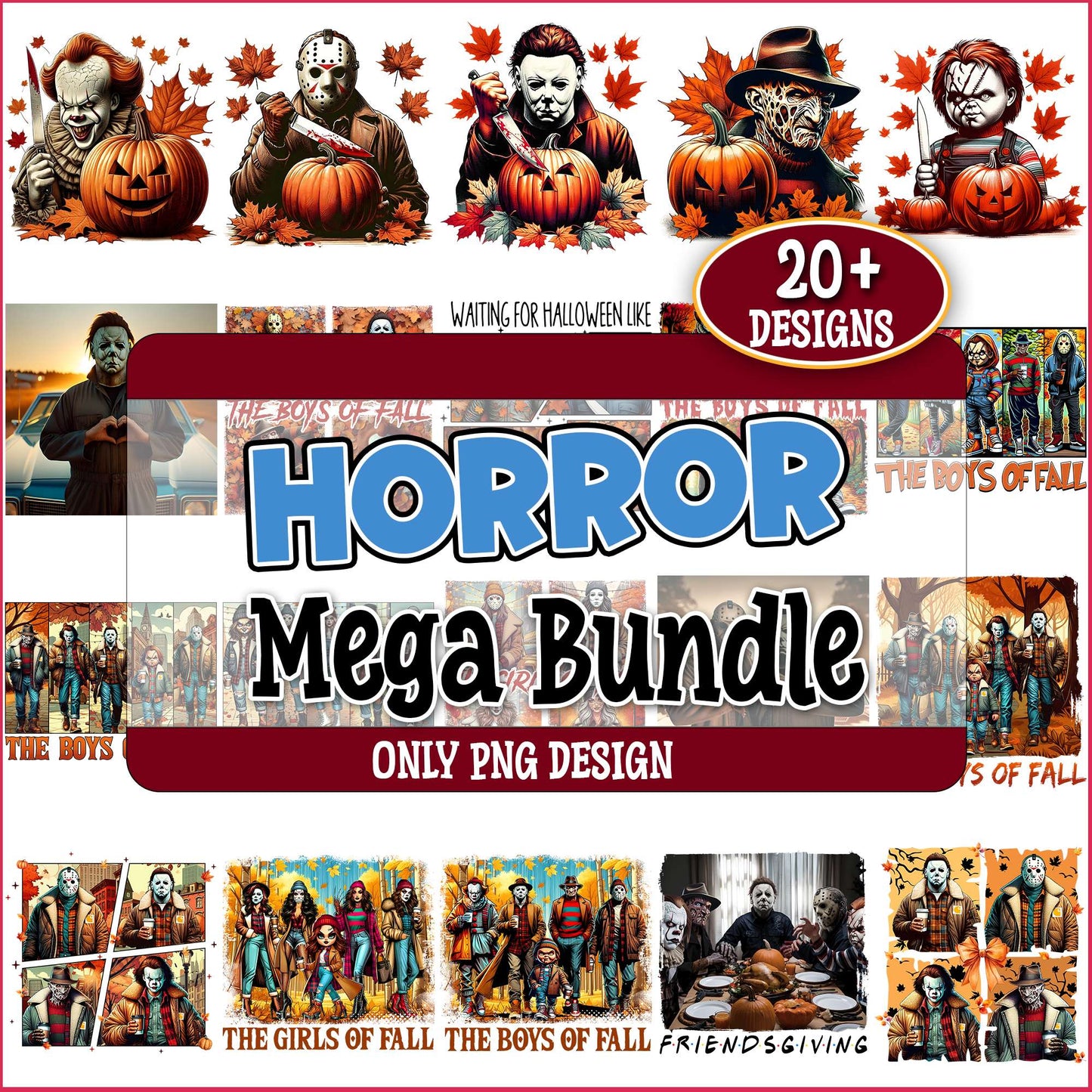 Horror of autumn png bundle