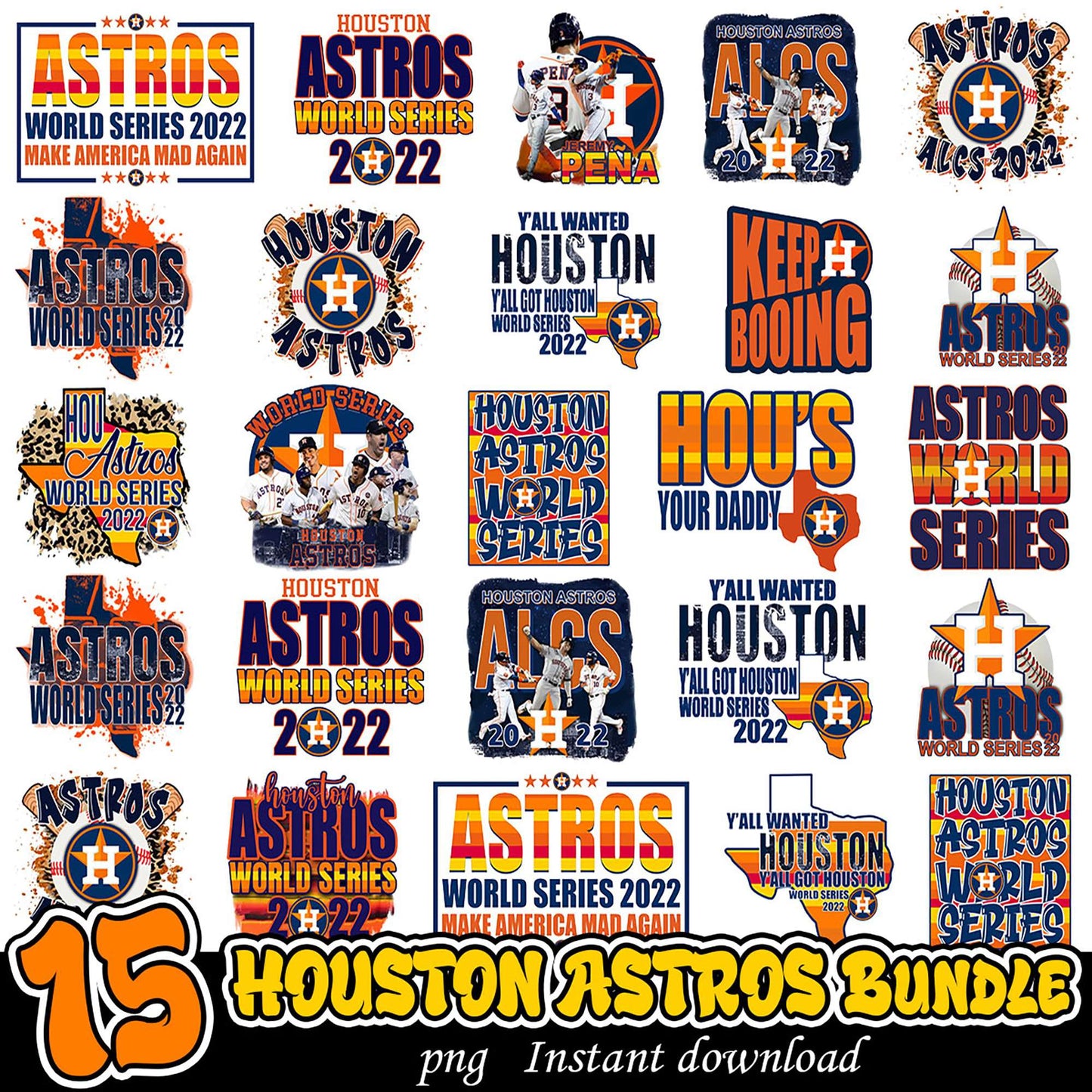 Houston Astros World Series PNG Bundle