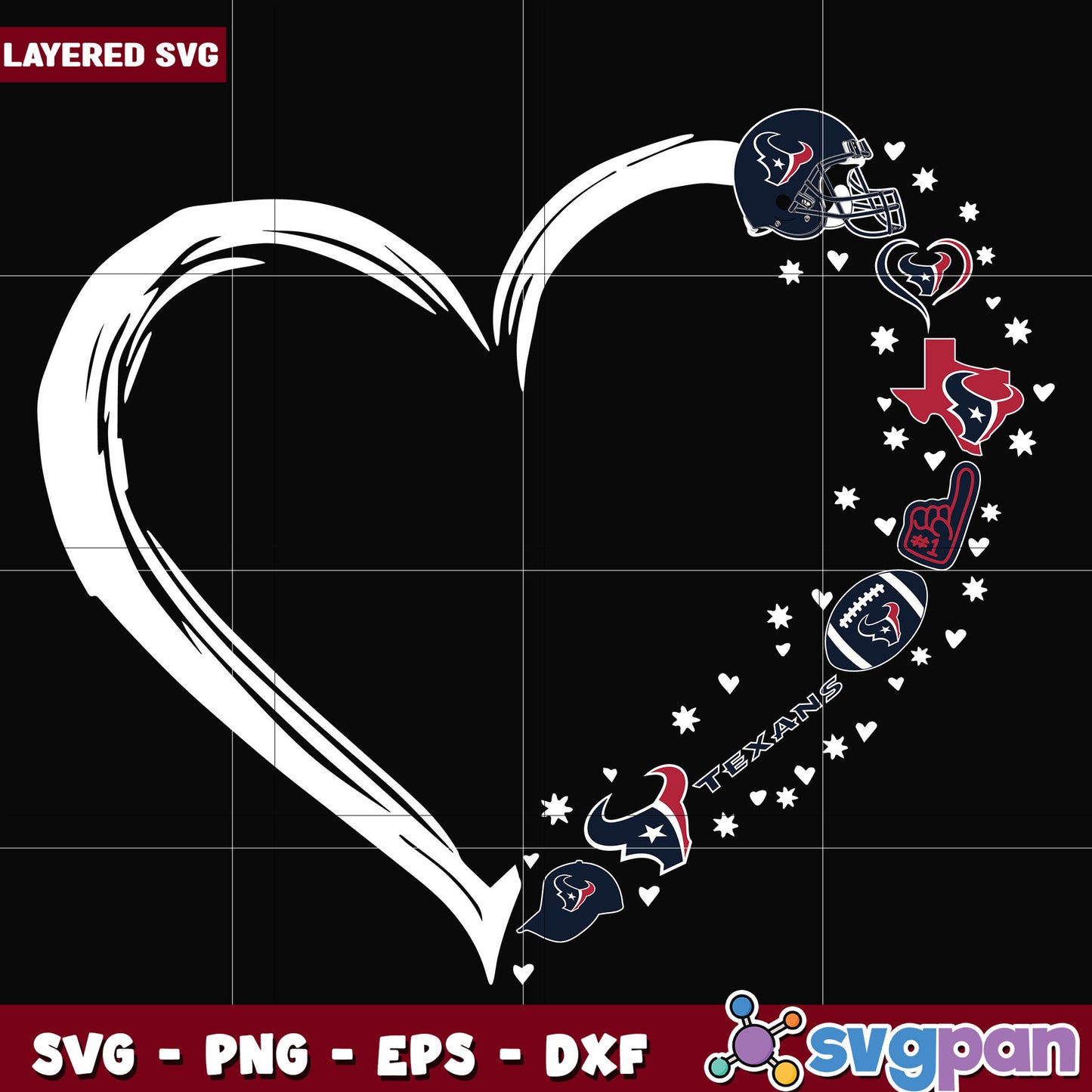 Houston Texans heart svg, nfl schedule svg, nfl houston texans svg