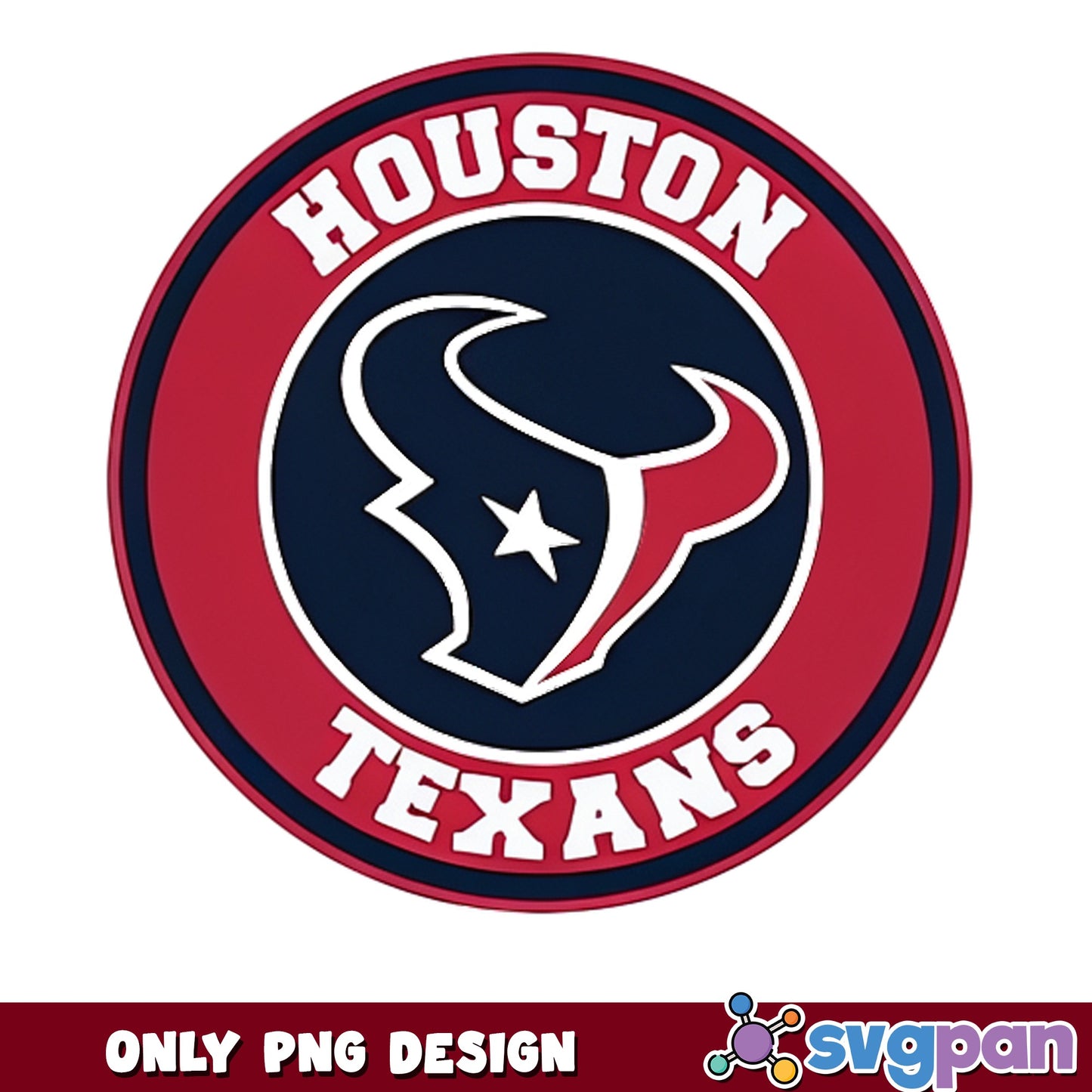 Houston Texans PNG, NFL Football Logo, Texans Round PNG