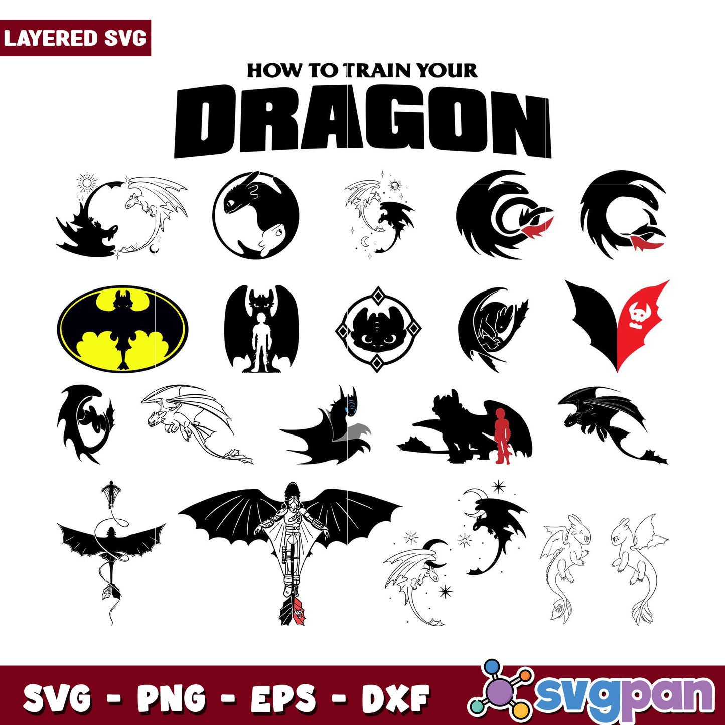 How To Train Your Dragon SVG Bundle