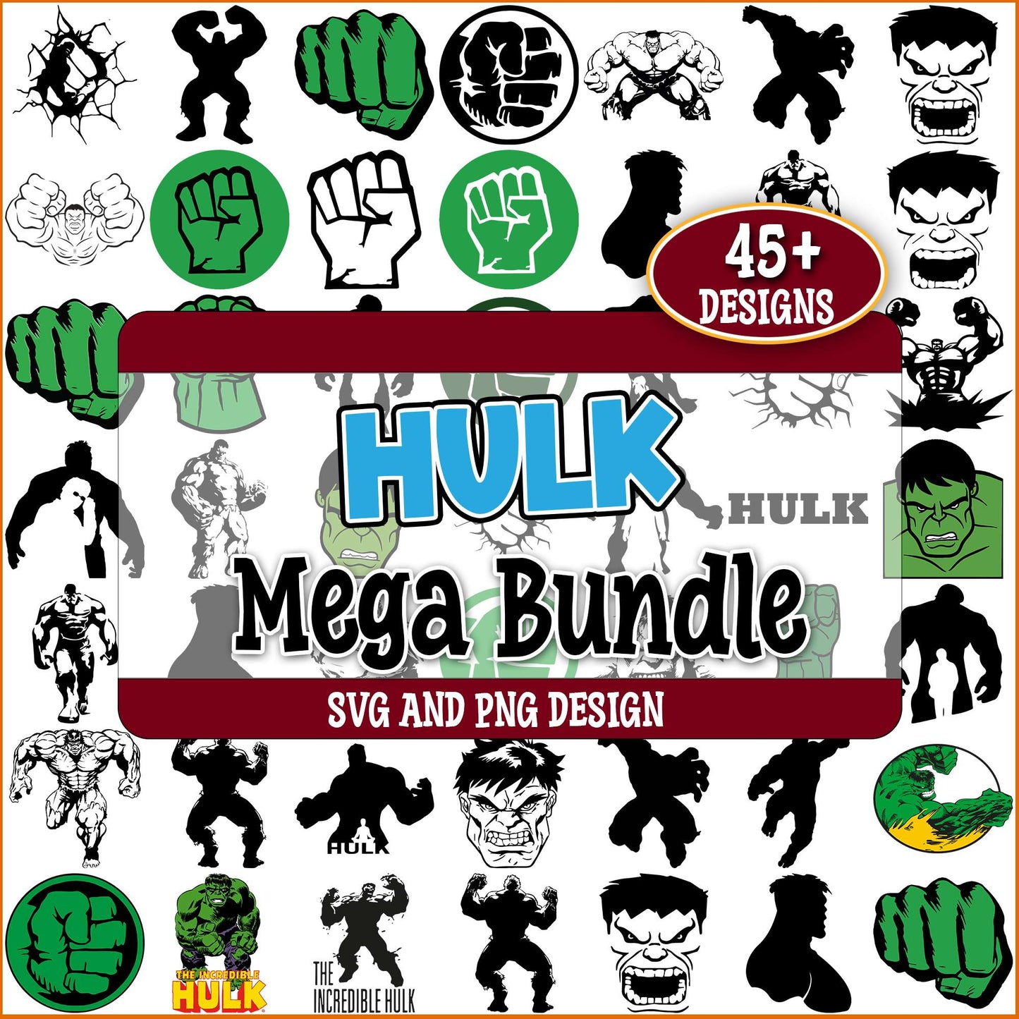 Hulk fist svg bundle
