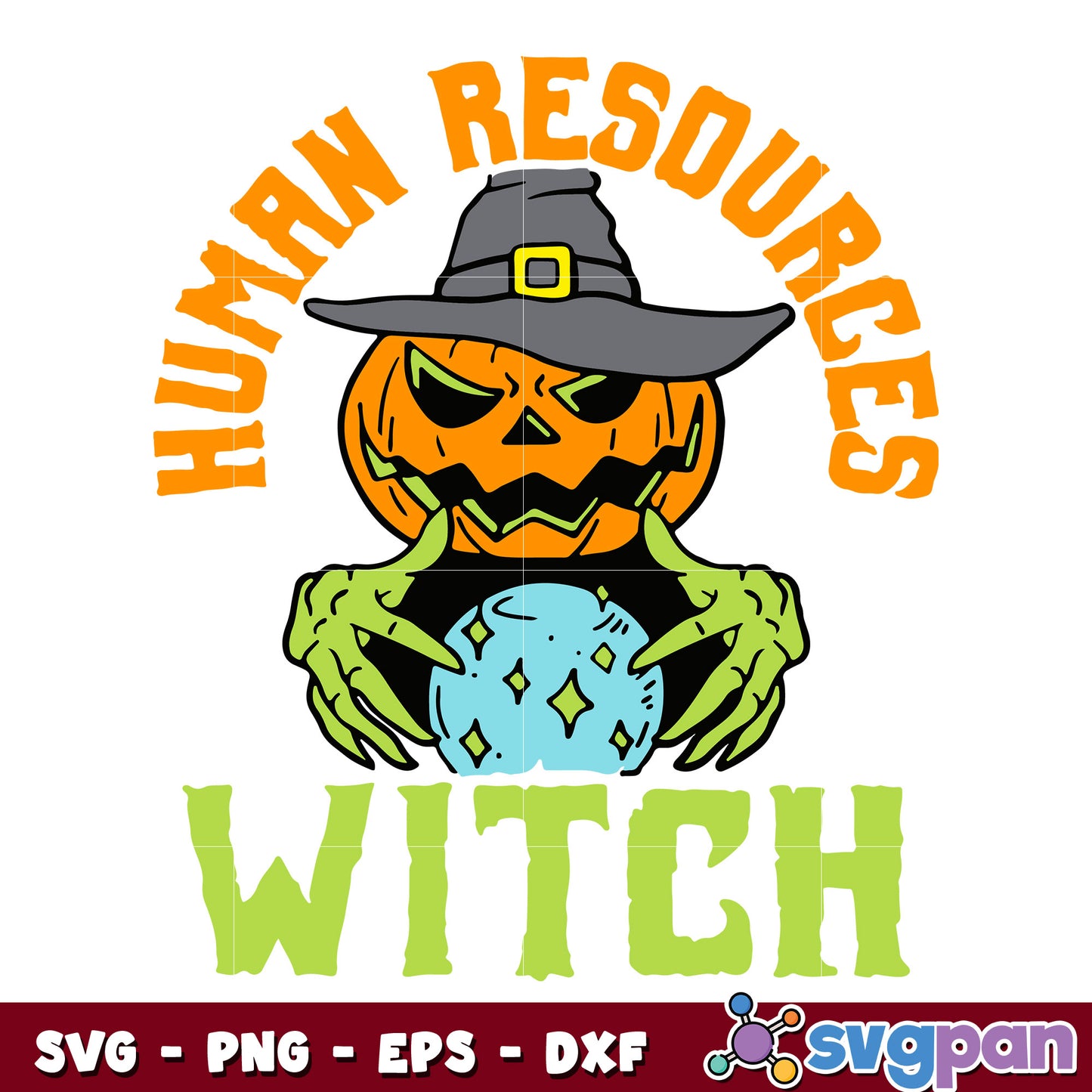 Human Resources Witch Halloween svg