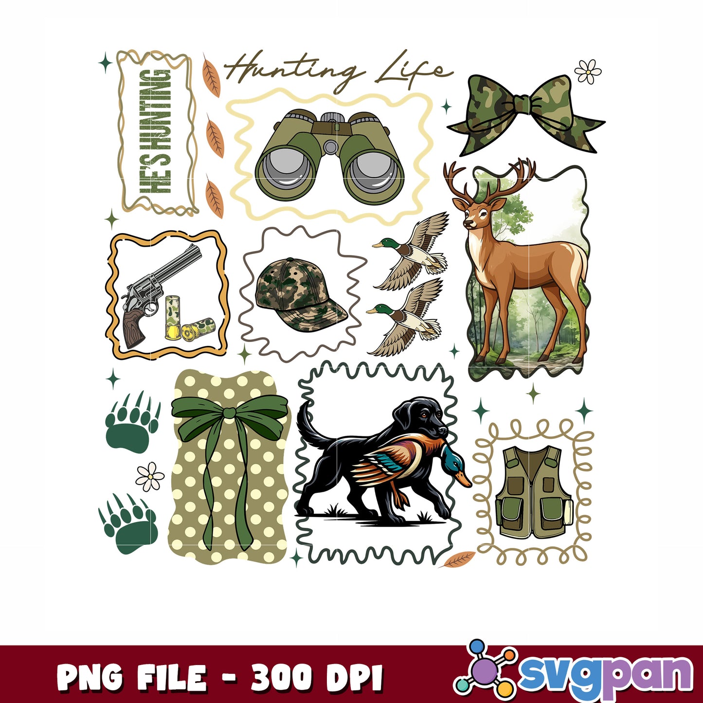 Hunting File png, christmnas png, christmas clipart png