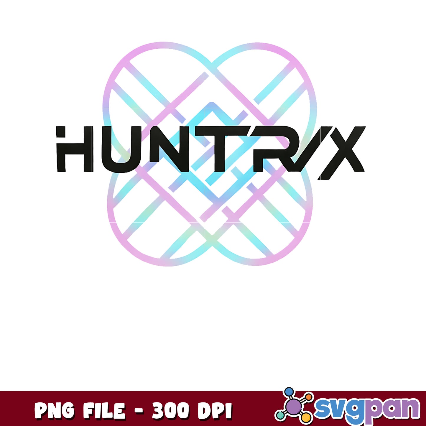 Huntrix neon logo png, kpop demon hunters png, korean cartoon png