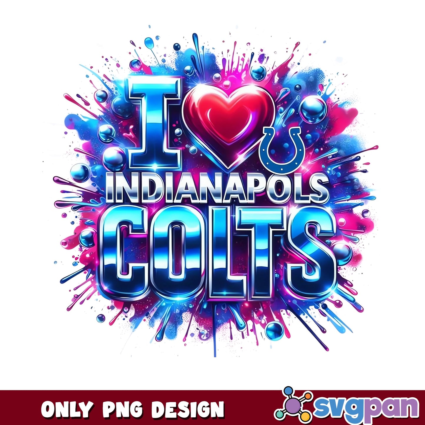 I Love Indianapolis Colts PNG, Colts Football PNG, NFL PNG