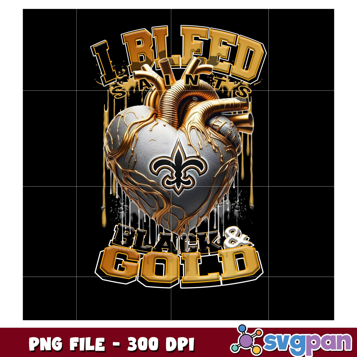 I bleed saints black and gold png, nft teams 2025 png, nfl games today png