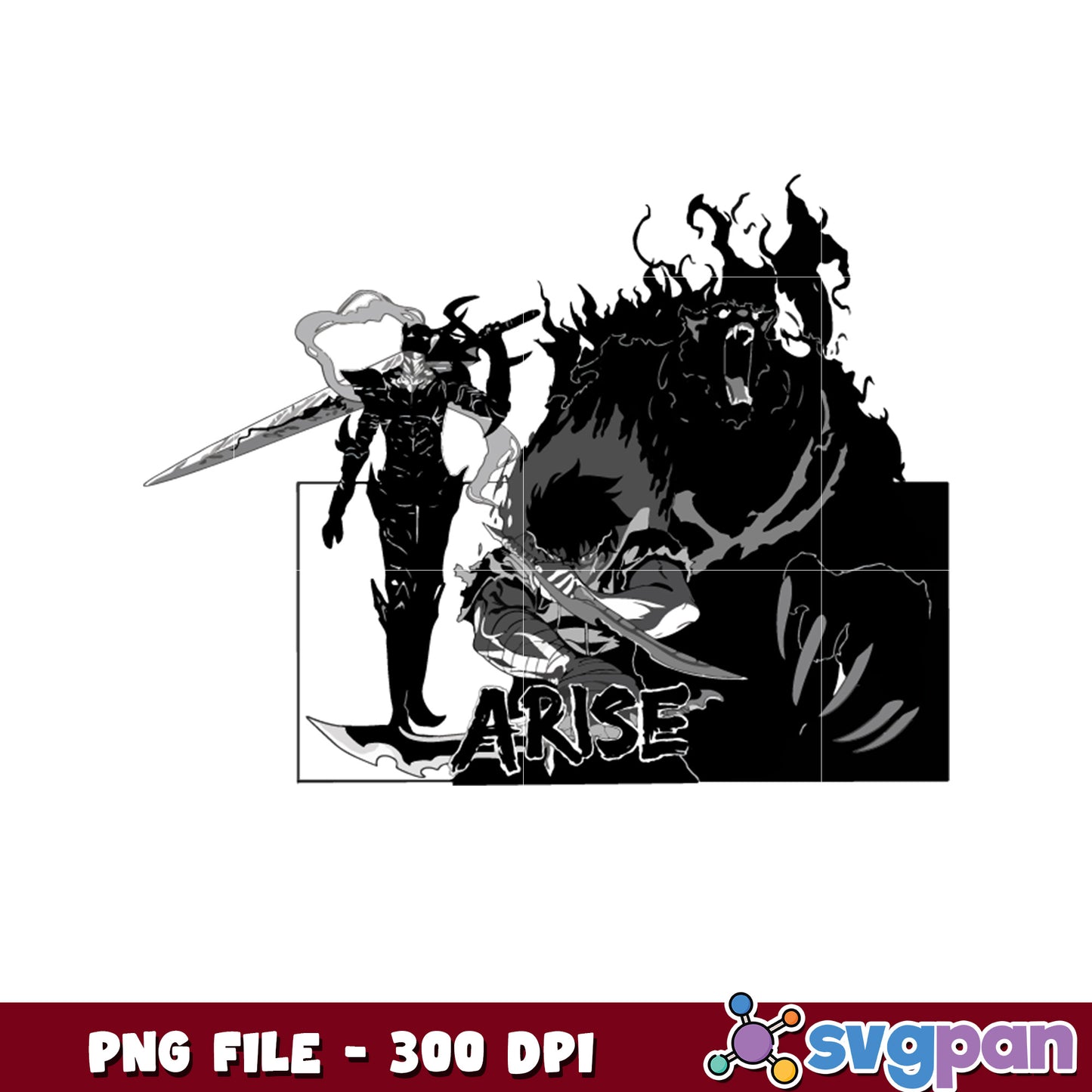 Igris and tank png, jinwoo shadow monarch png, solo leveling game png