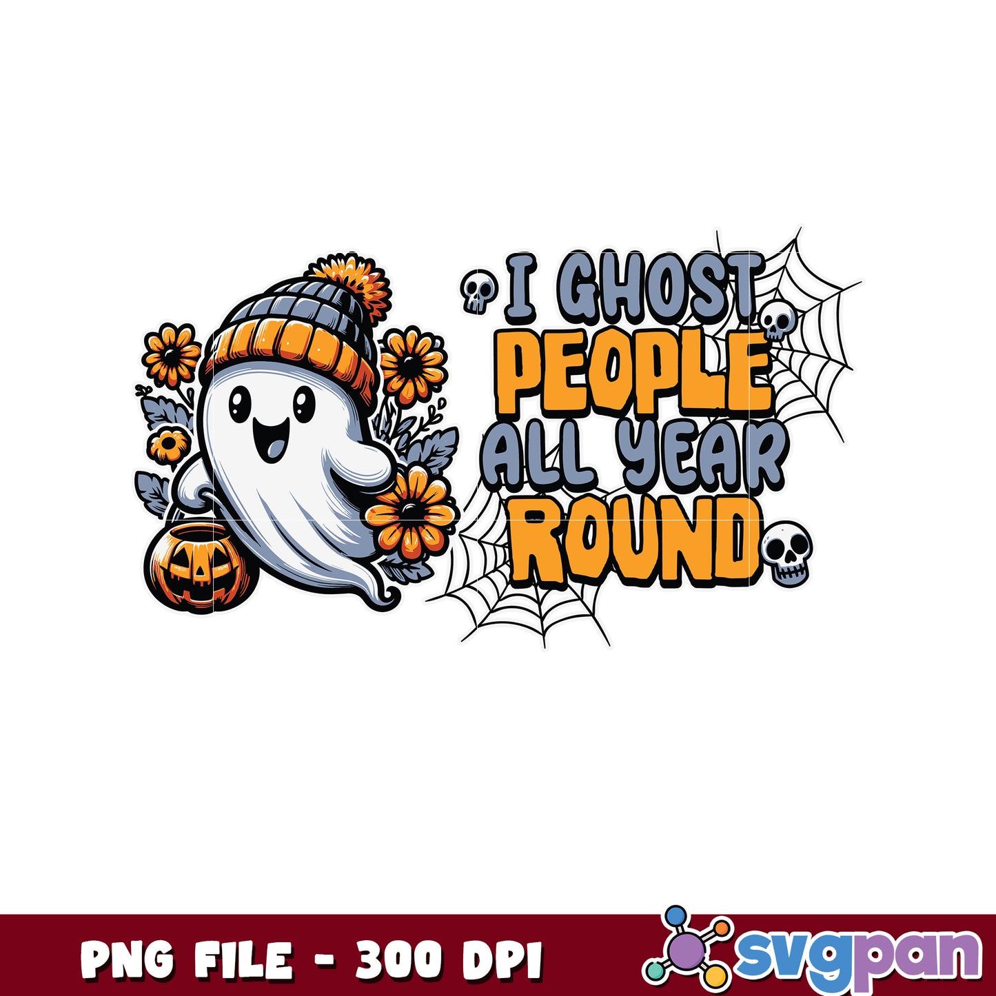 I host people all year round png, trick or treat png, spooky halloween png