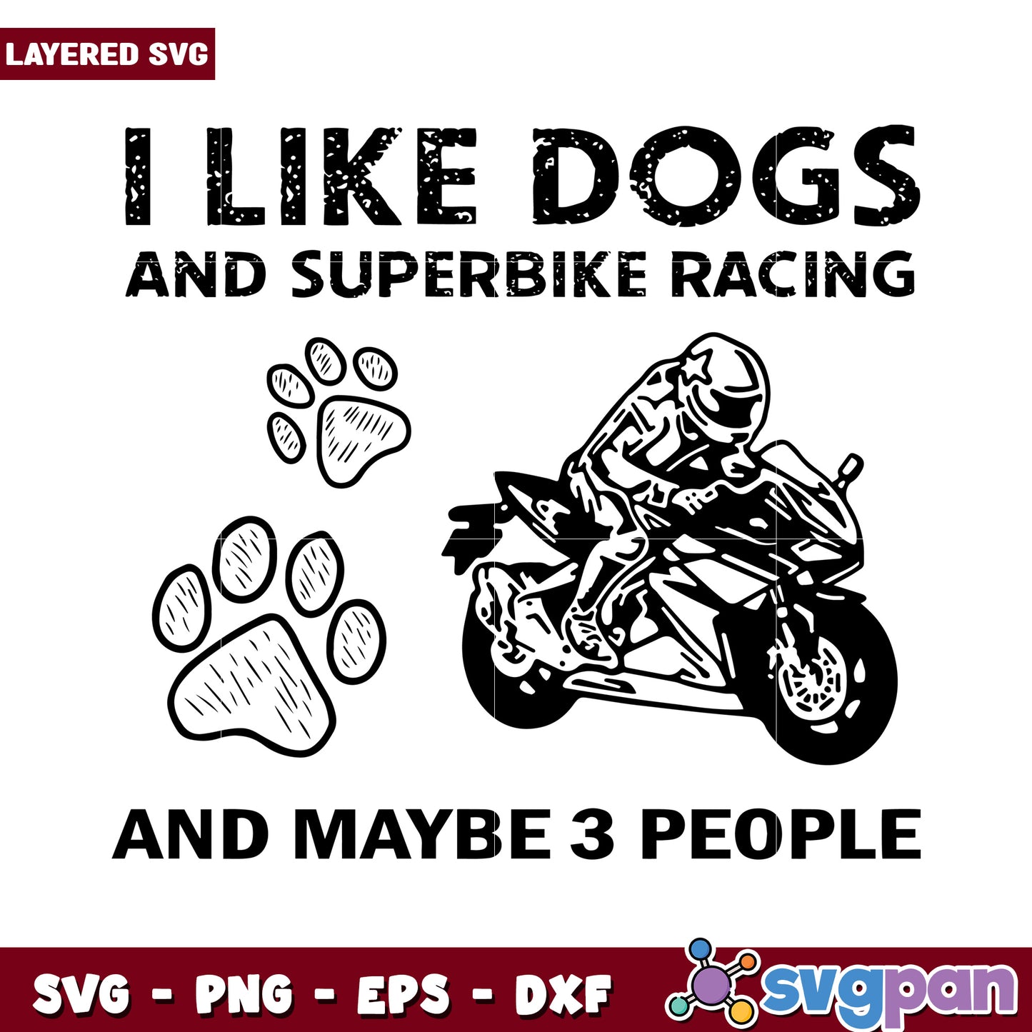 I like dogs and superbike racing design for enthusiasts, great SVG art