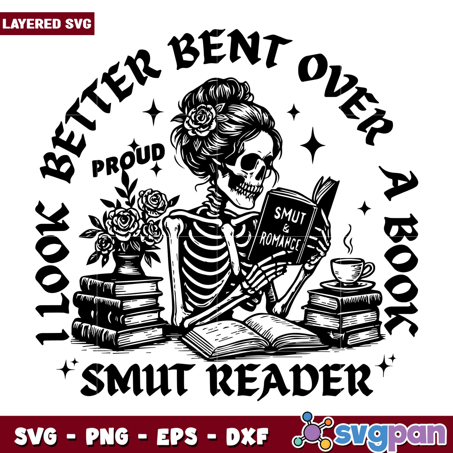 I look better bent over a book svg, trending quotes svg, trending memes svg