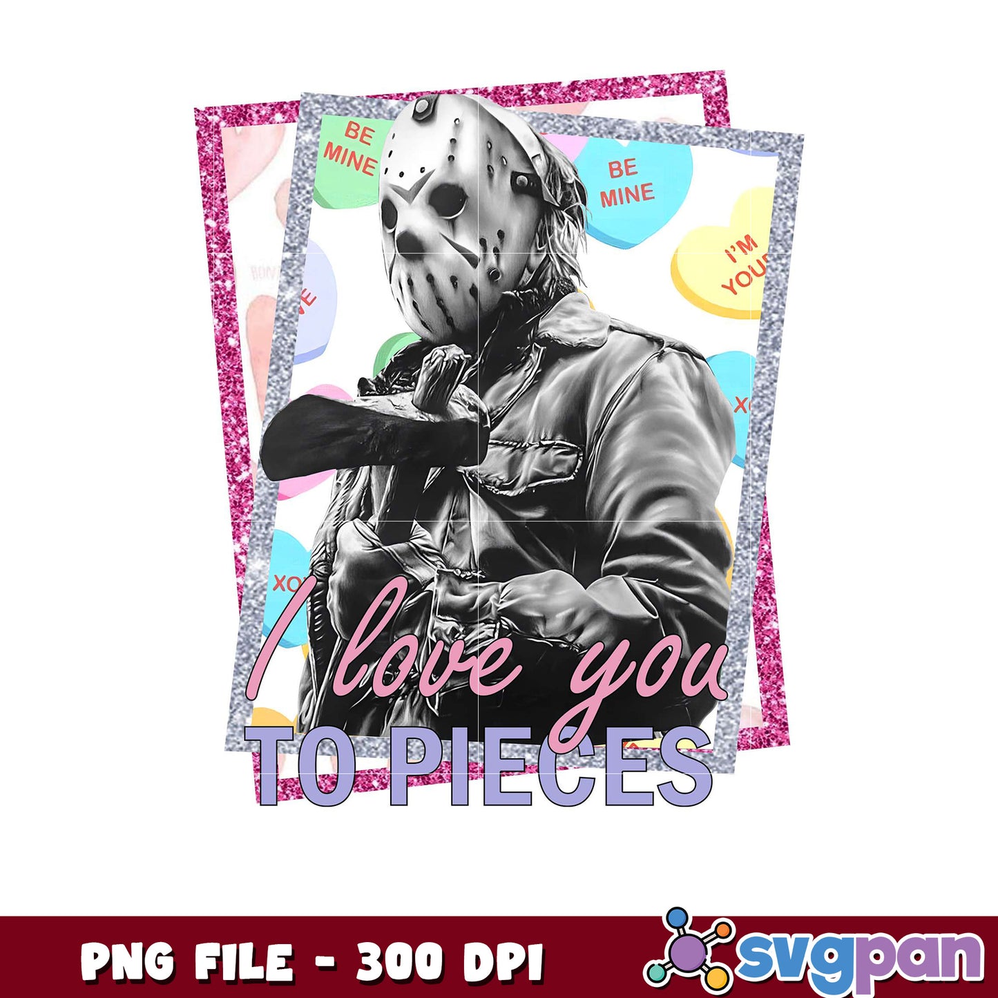 I love you to pieces art print, perfect for unique gifts