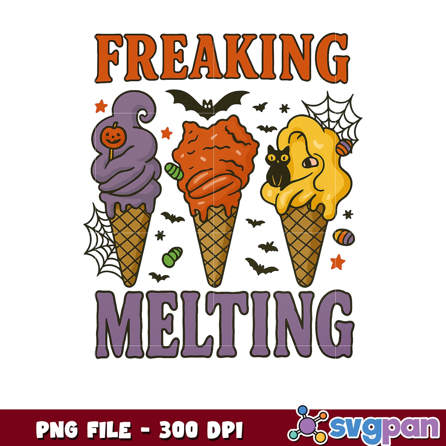 Im freaking melting halloween png, halloween quotes png, halloween design png