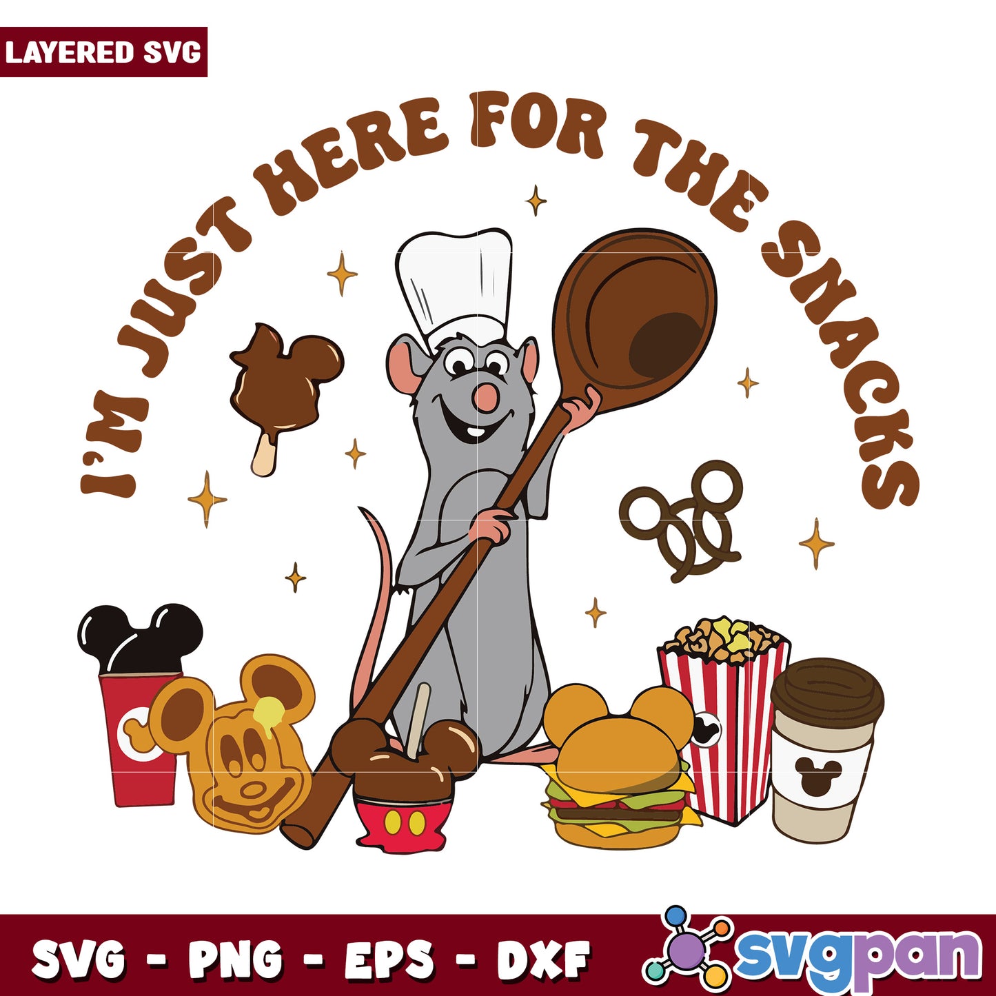 Im just here for the snacks svg, disney mickey mouse svg, disney trip svg