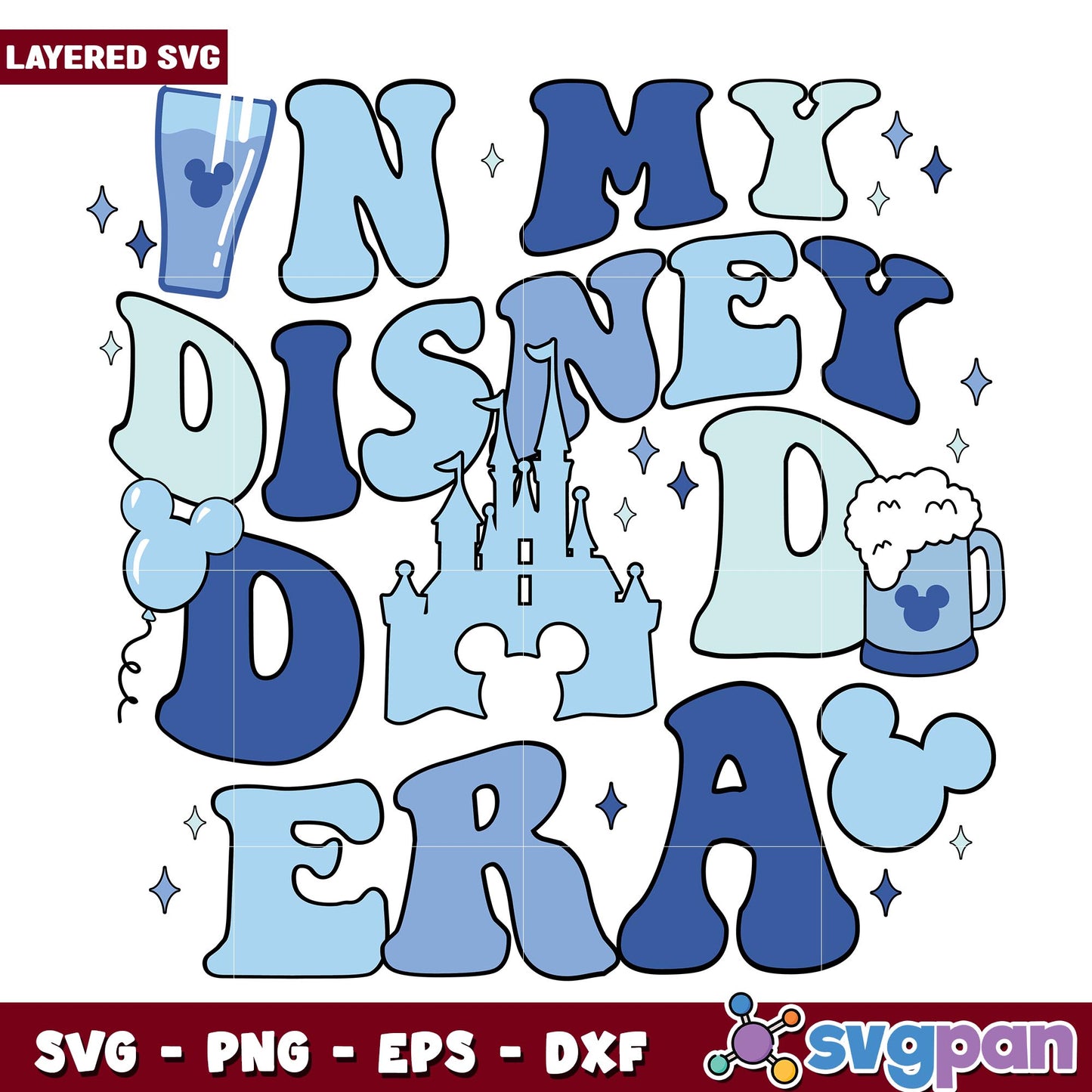 In My Disney Era svg, Disney characters svg, Digital Download