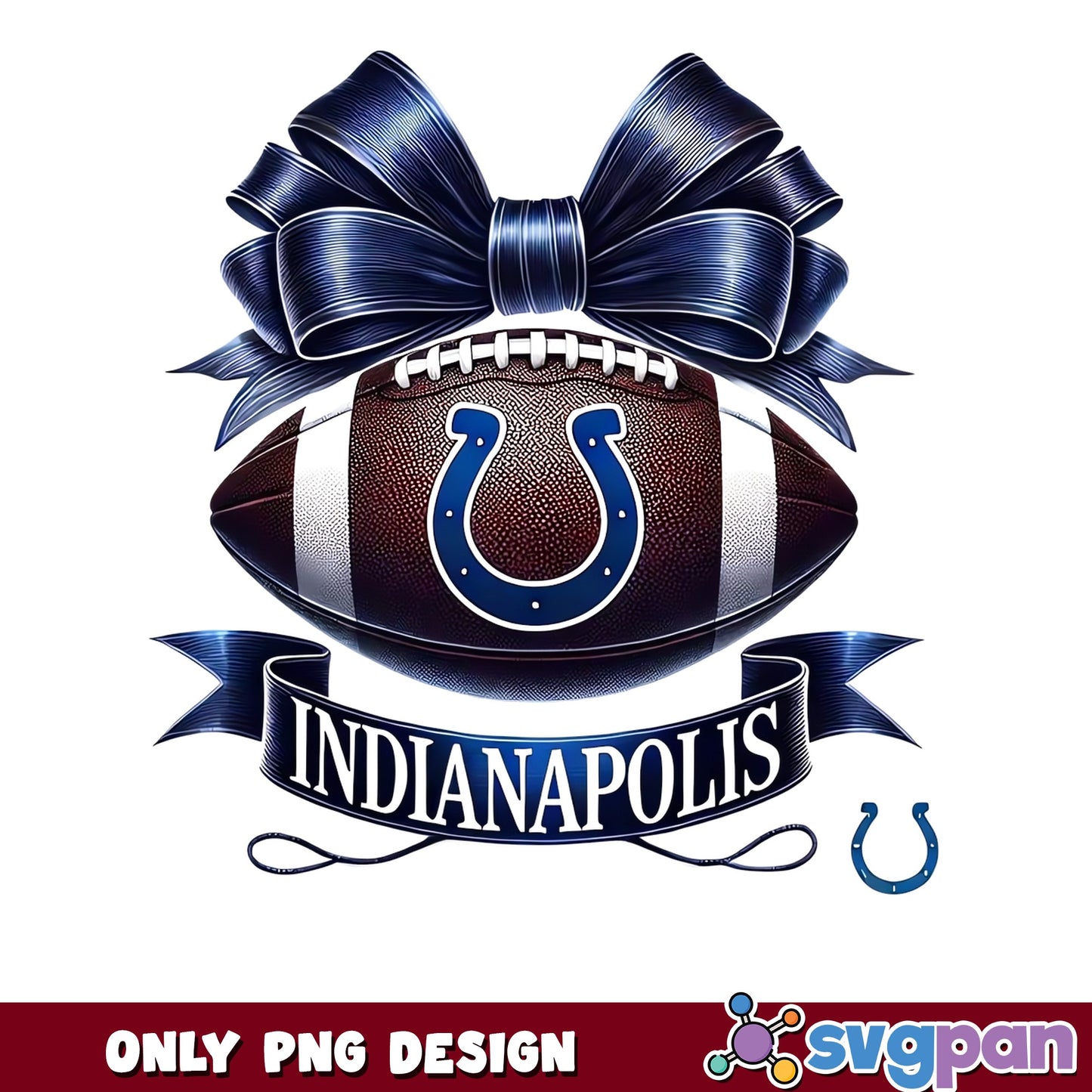 Indianapolis Colts Bow Football PNG, Colts PNG, NFL PNG