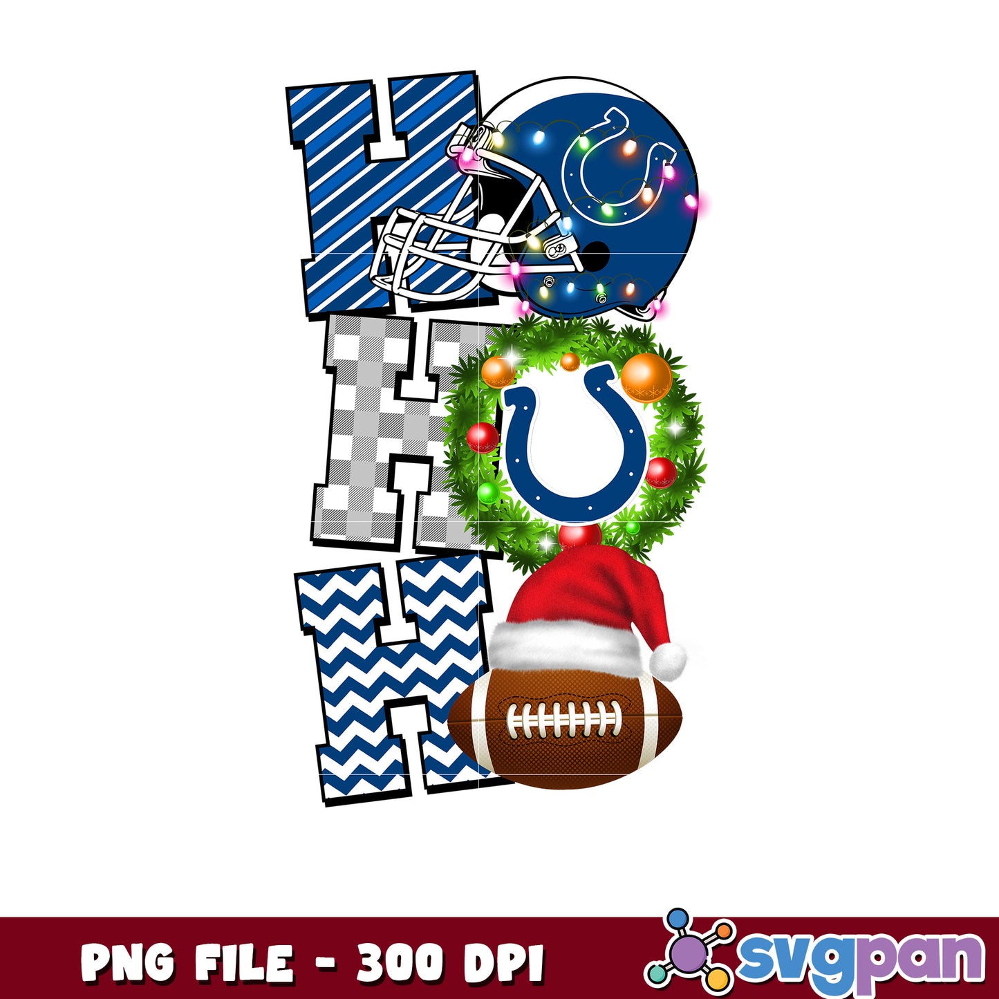 Indianapolis colts helmet hohoho png, nfl christmas games png, super bowl 2025