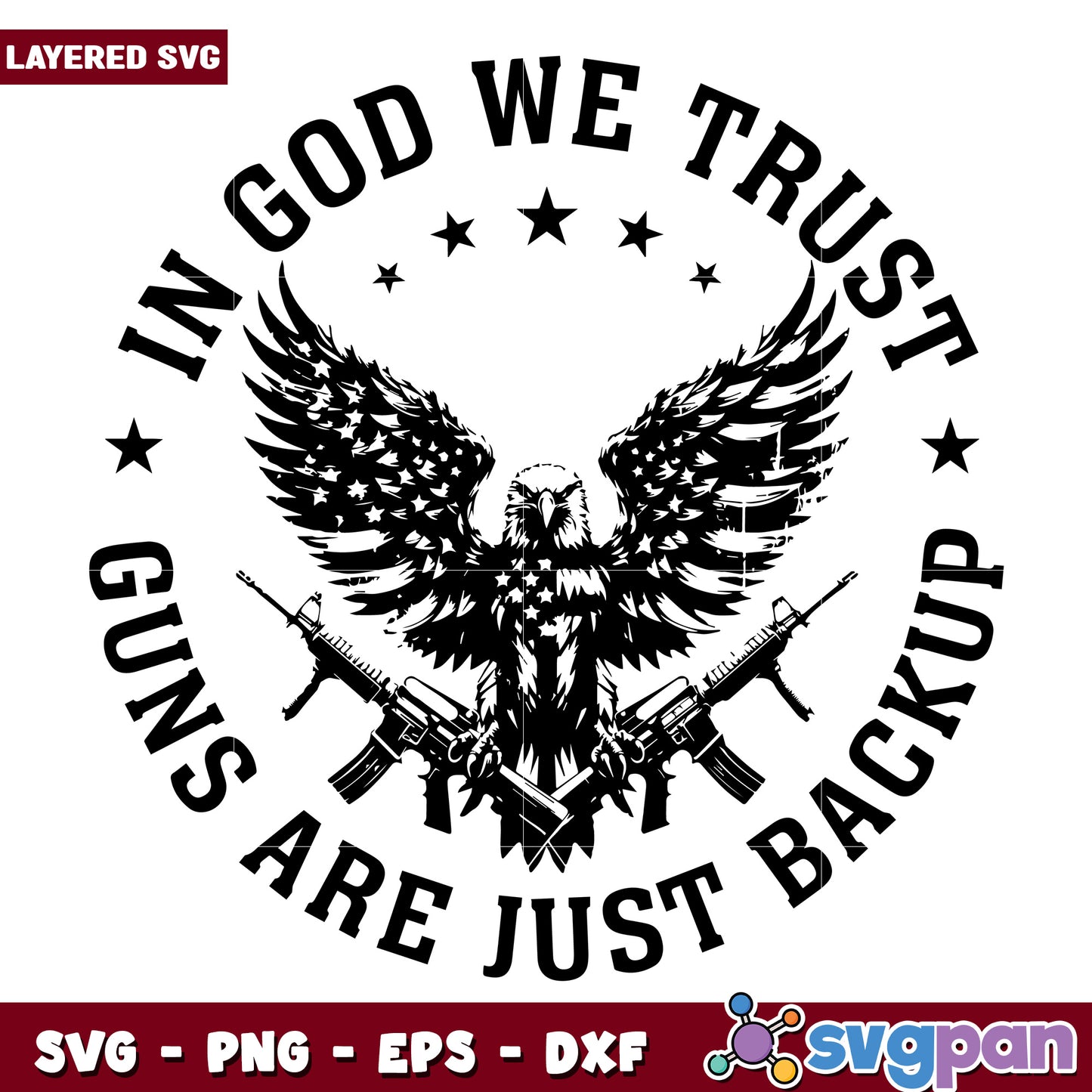 In god we trust svg, patriotic faith quote svg, christian american design svg