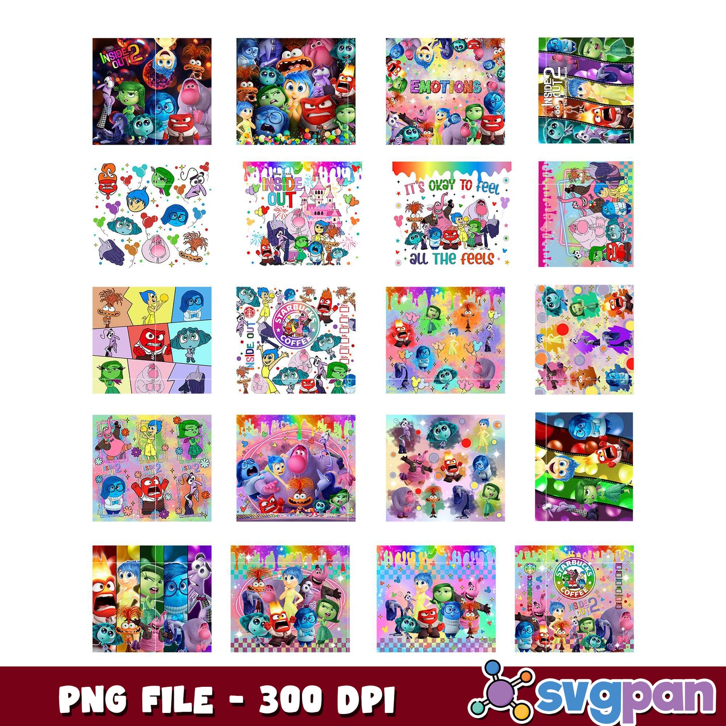 Inside Out 2 PNG Bundle 300 DPI