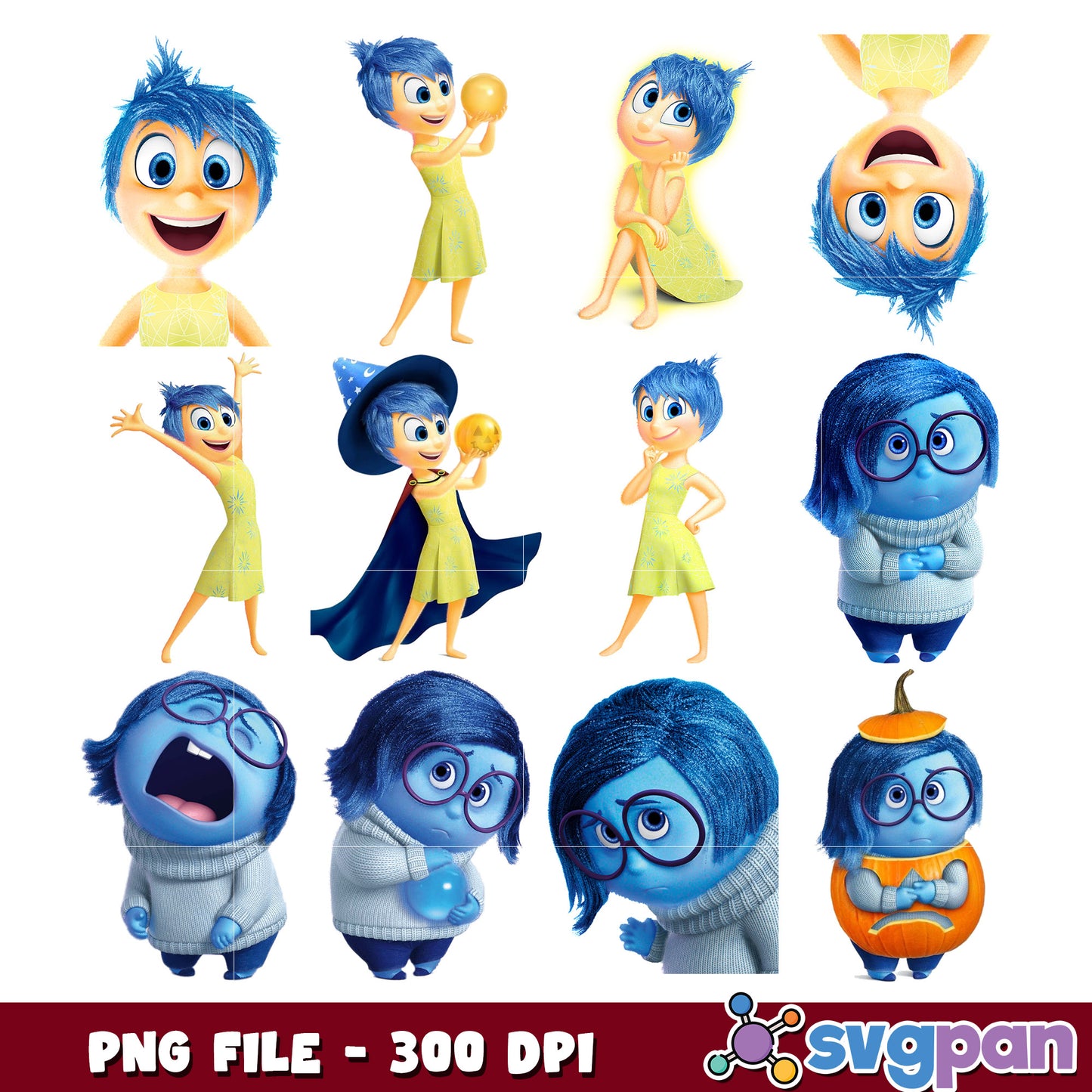 Inside Out PNG Bundle - 300 DPI