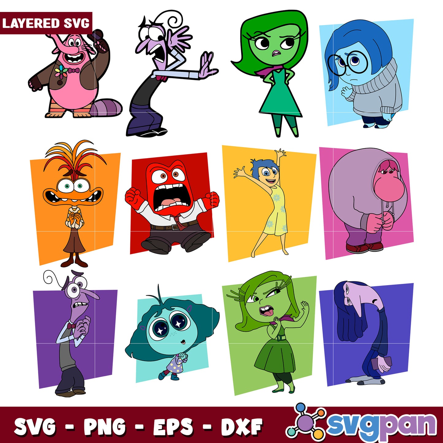 Inside Out SVG Bundle Layered Designs